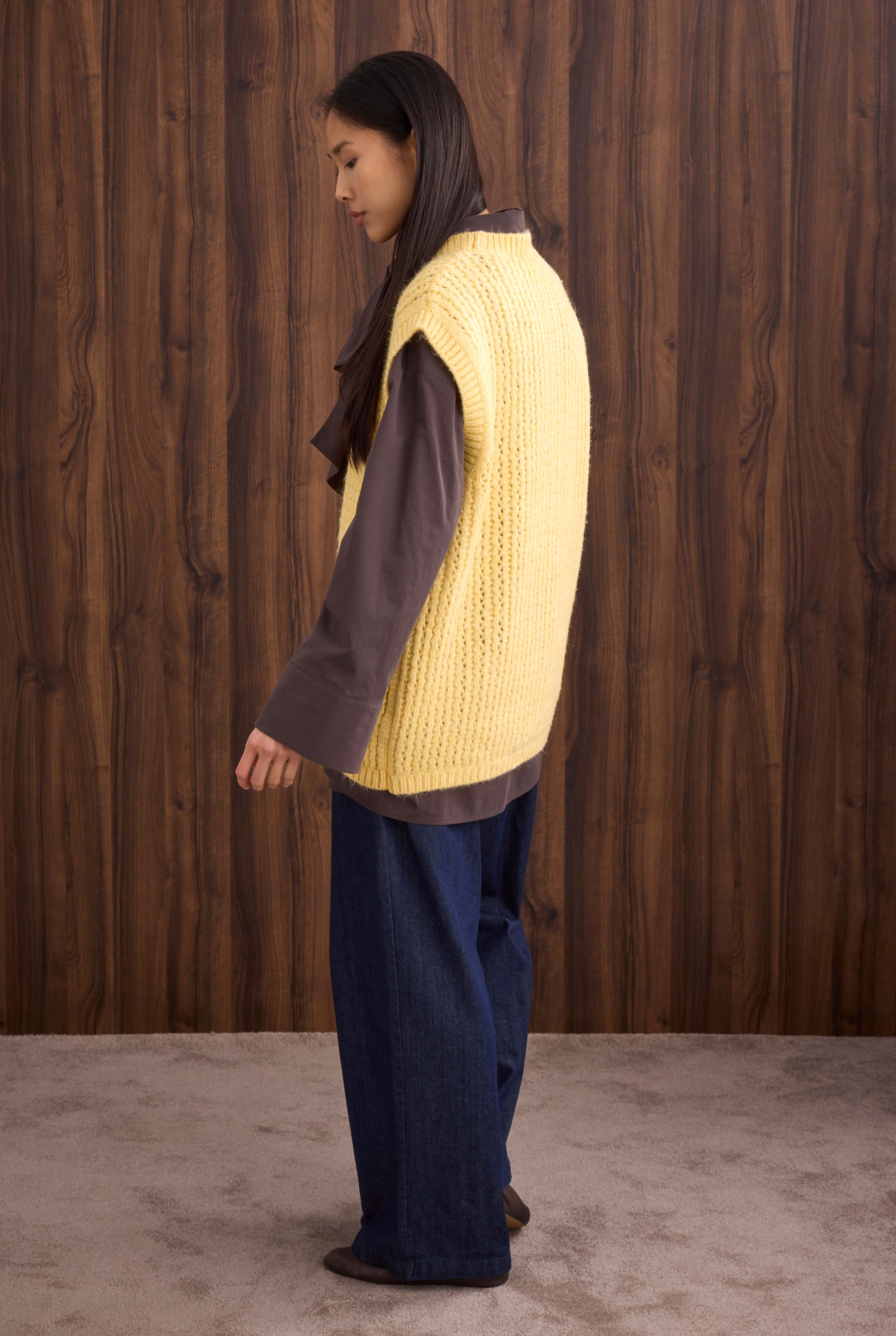 Crewneck Sweater Vest Soft Yellow - 8