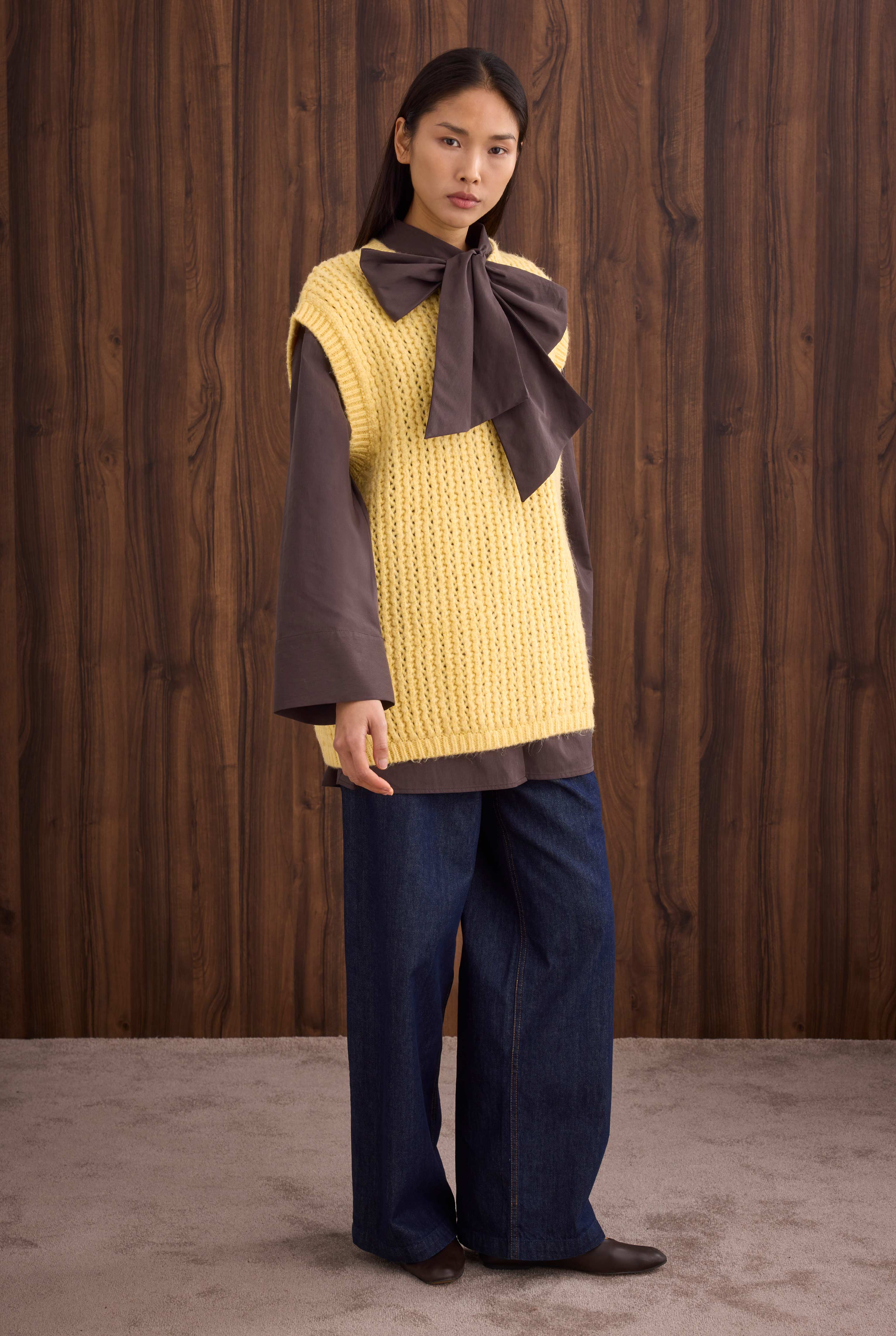 Crewneck Sweater Vest Soft Yellow - 6