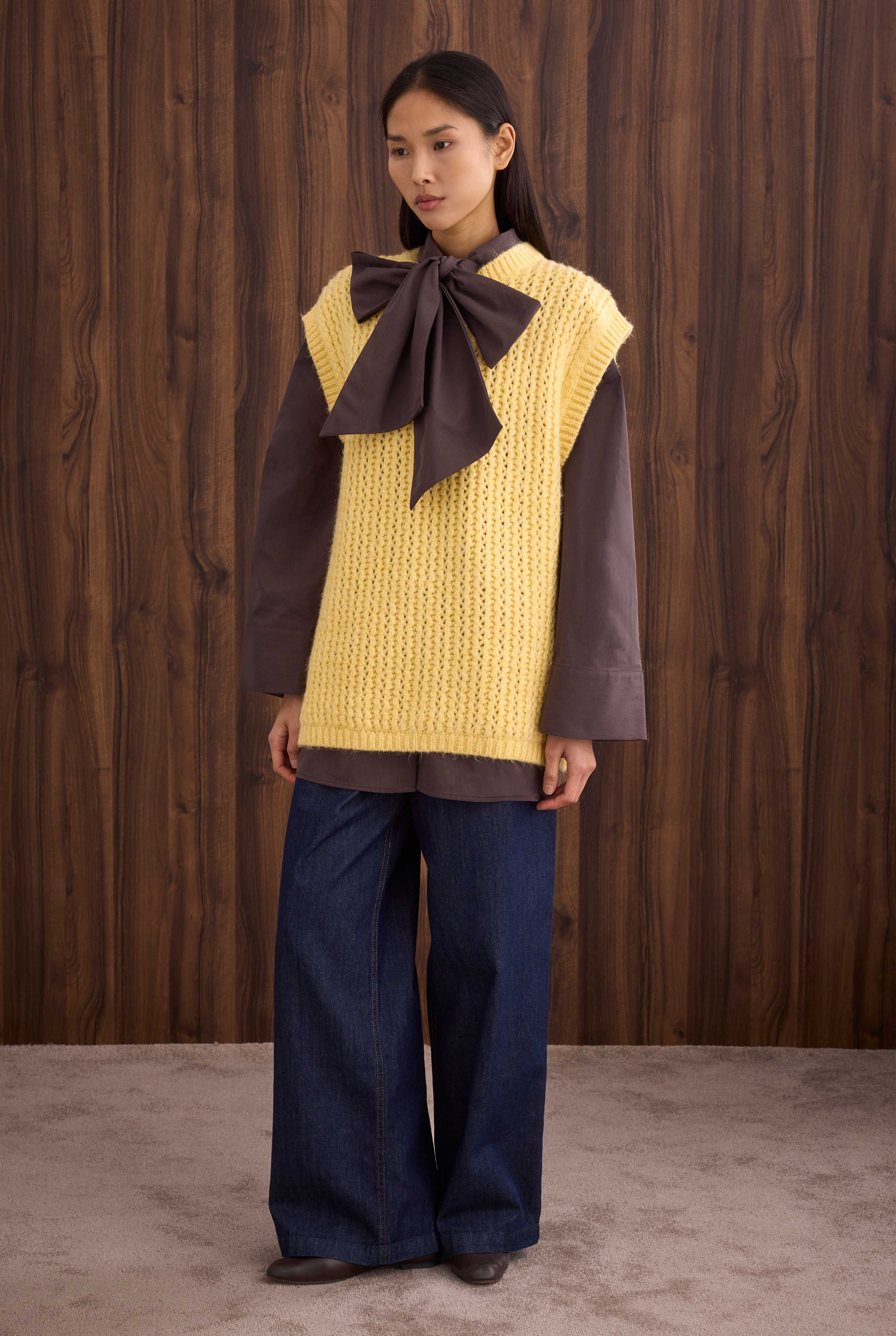Crewneck Sweater Vest Soft Yellow - 7