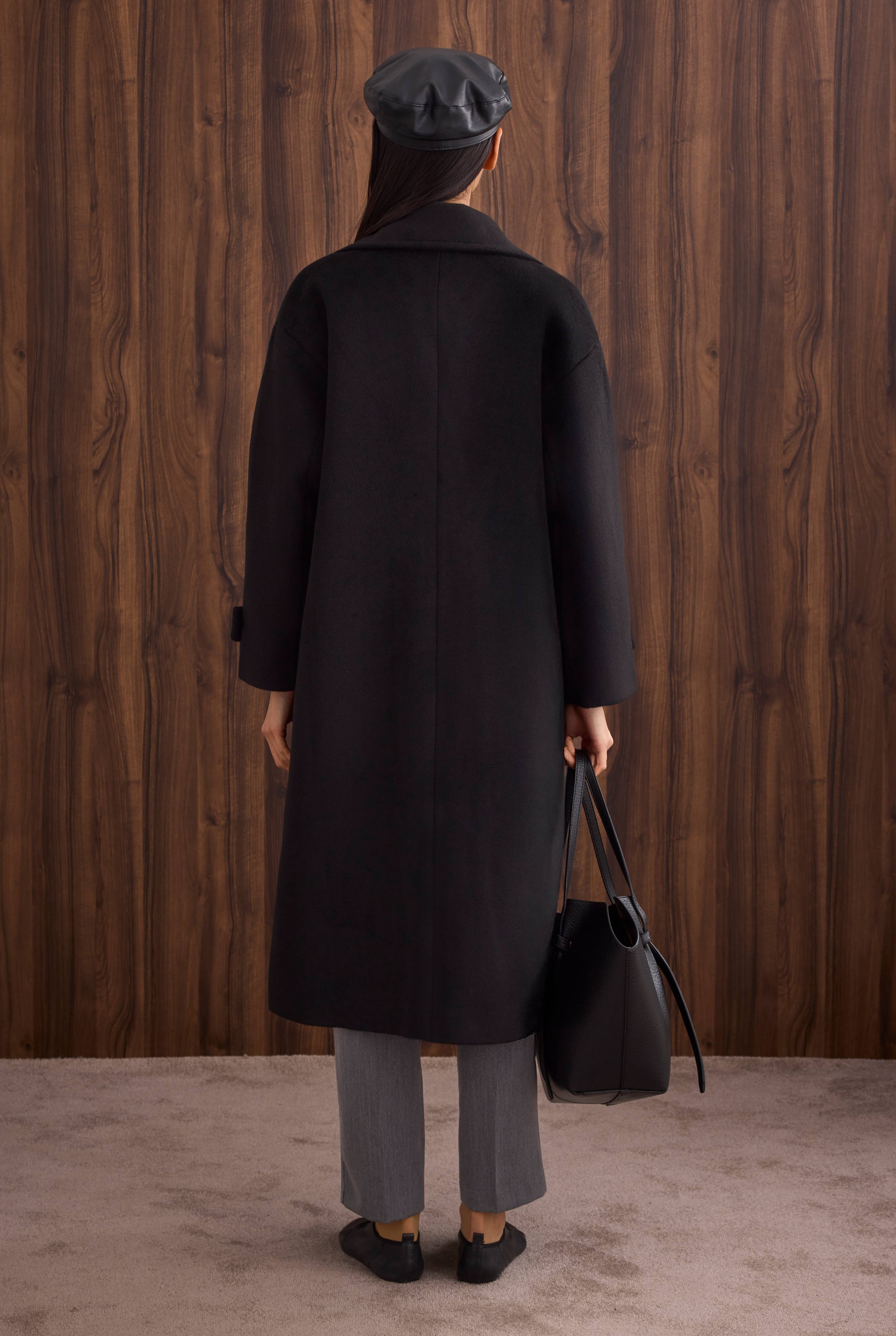 Epaulet Sleeved Coat Black - 5
