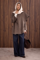 Belted Shawl Collar Coat Brown 