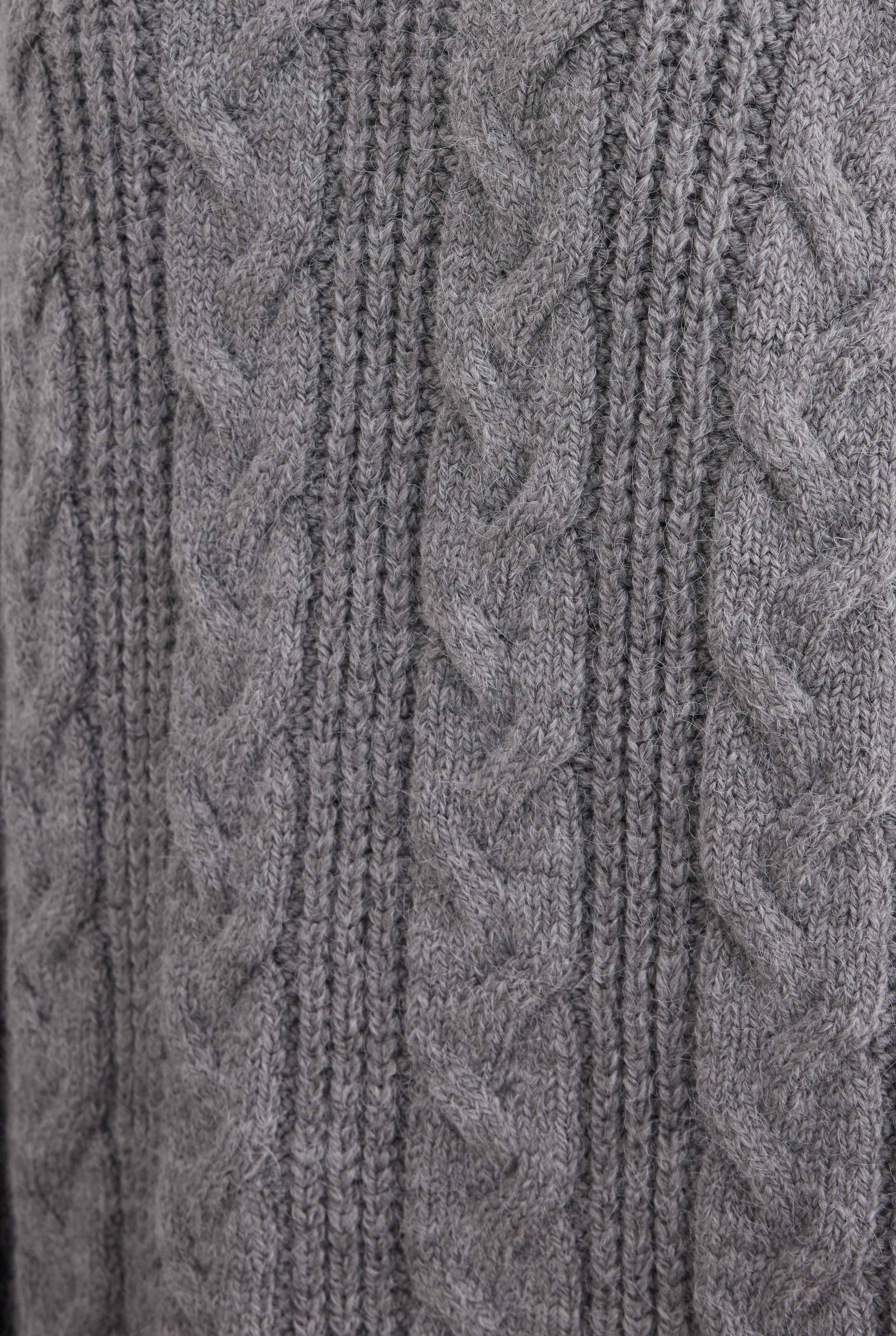 Long Knitted Sweater Gray - 5