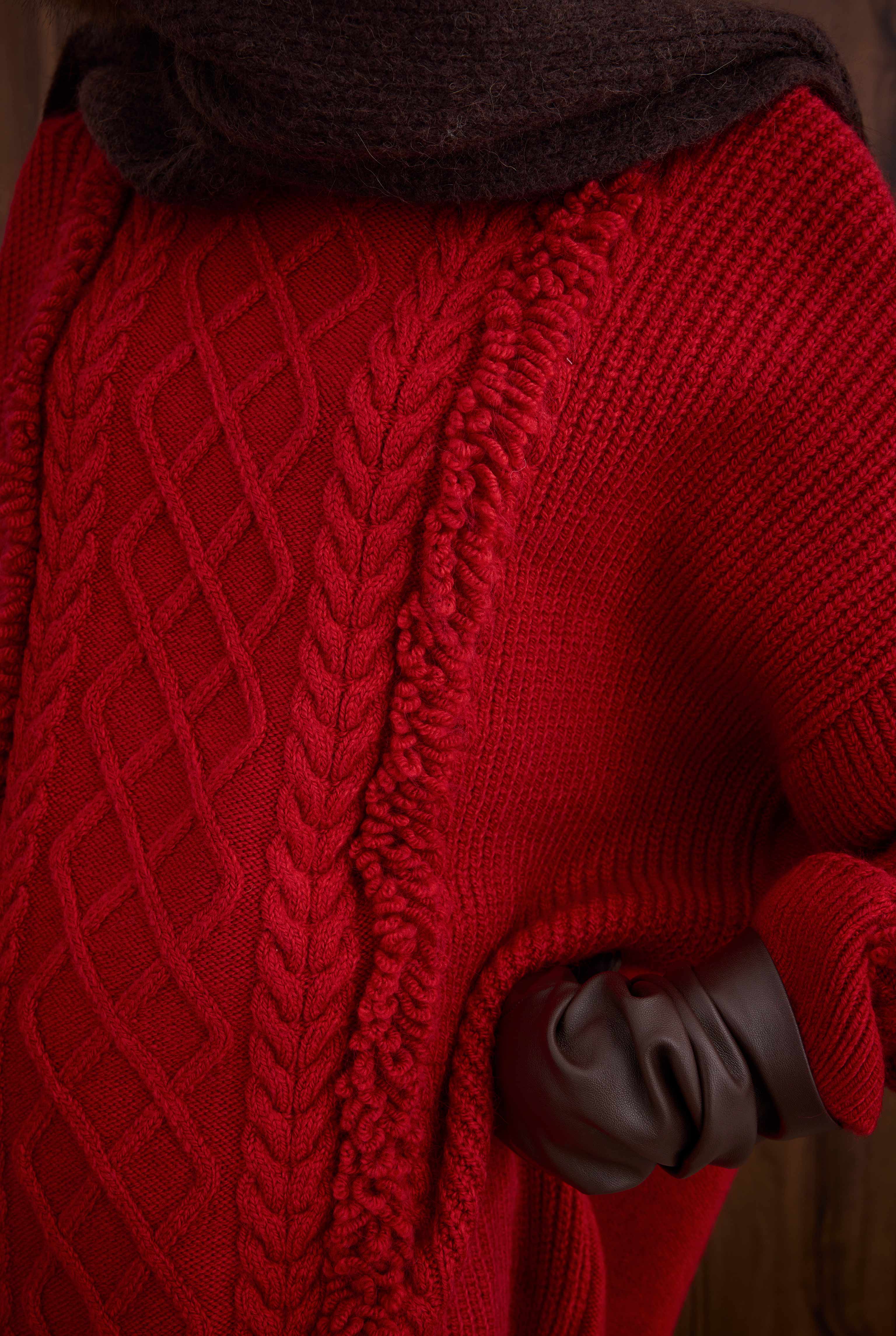Tassel Detailed Knitted Sweater Red - 2