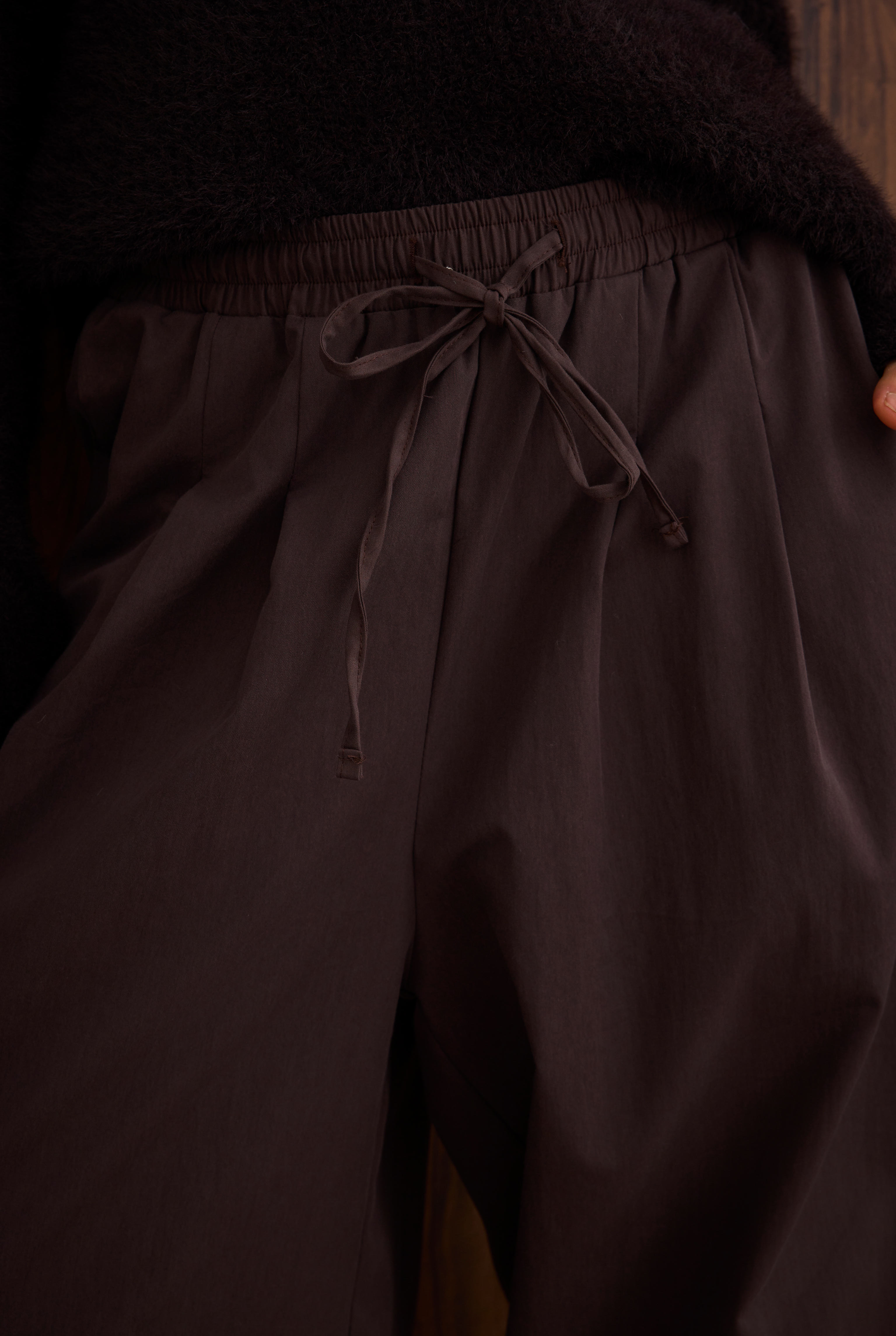 Loose-fit Trousers Dark Brown - 3