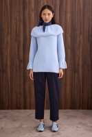 Collar Detailed Sweater Aqua 