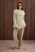 Collar Detailed Sweater Almond Green 