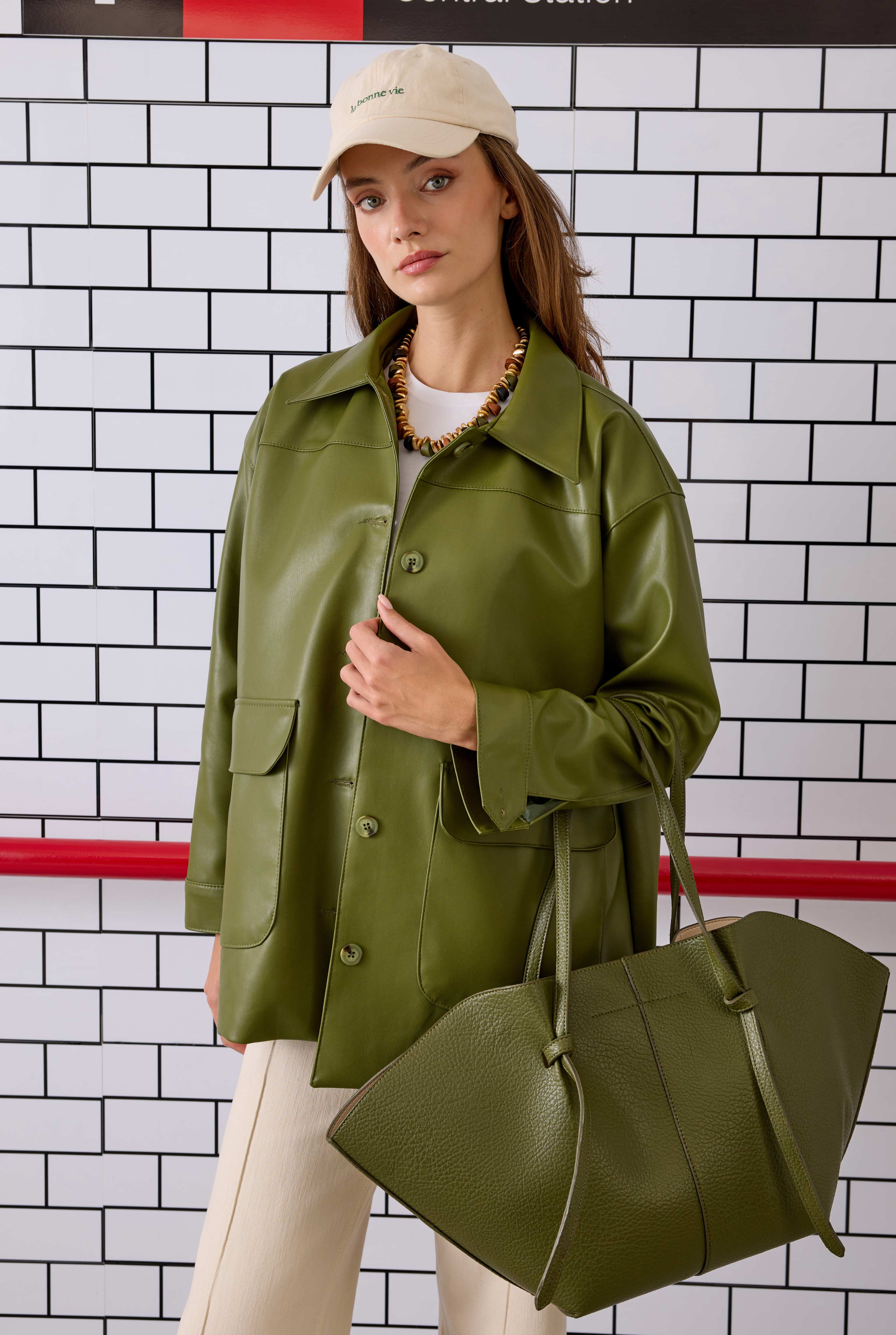 Maxi Shopper Bag Green - 6