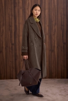 Epaulet Sleeved Coat Brown 