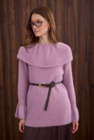 Collar Detailed Sweater Violet 
