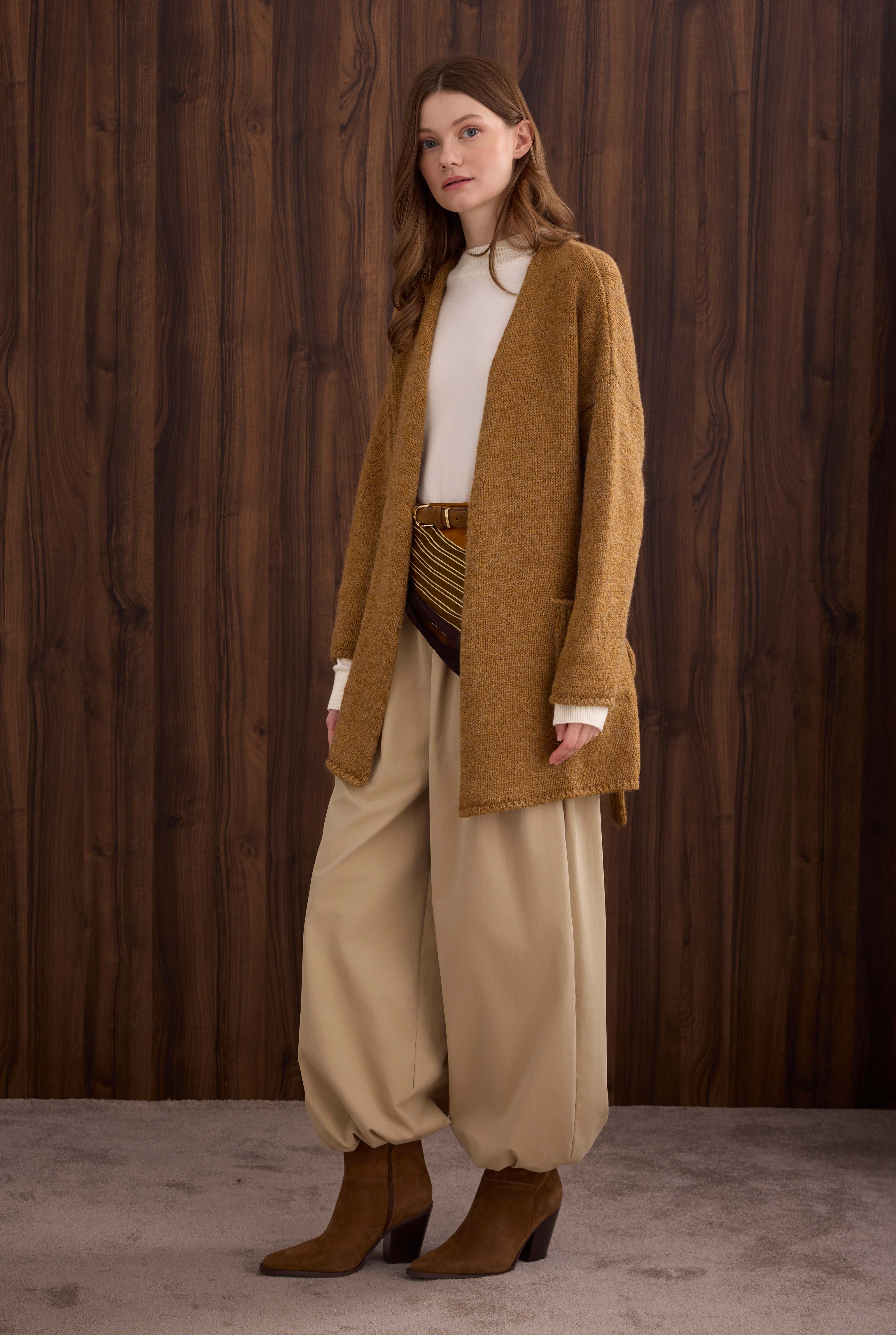 Alpaca Cardigan Mustard - 3