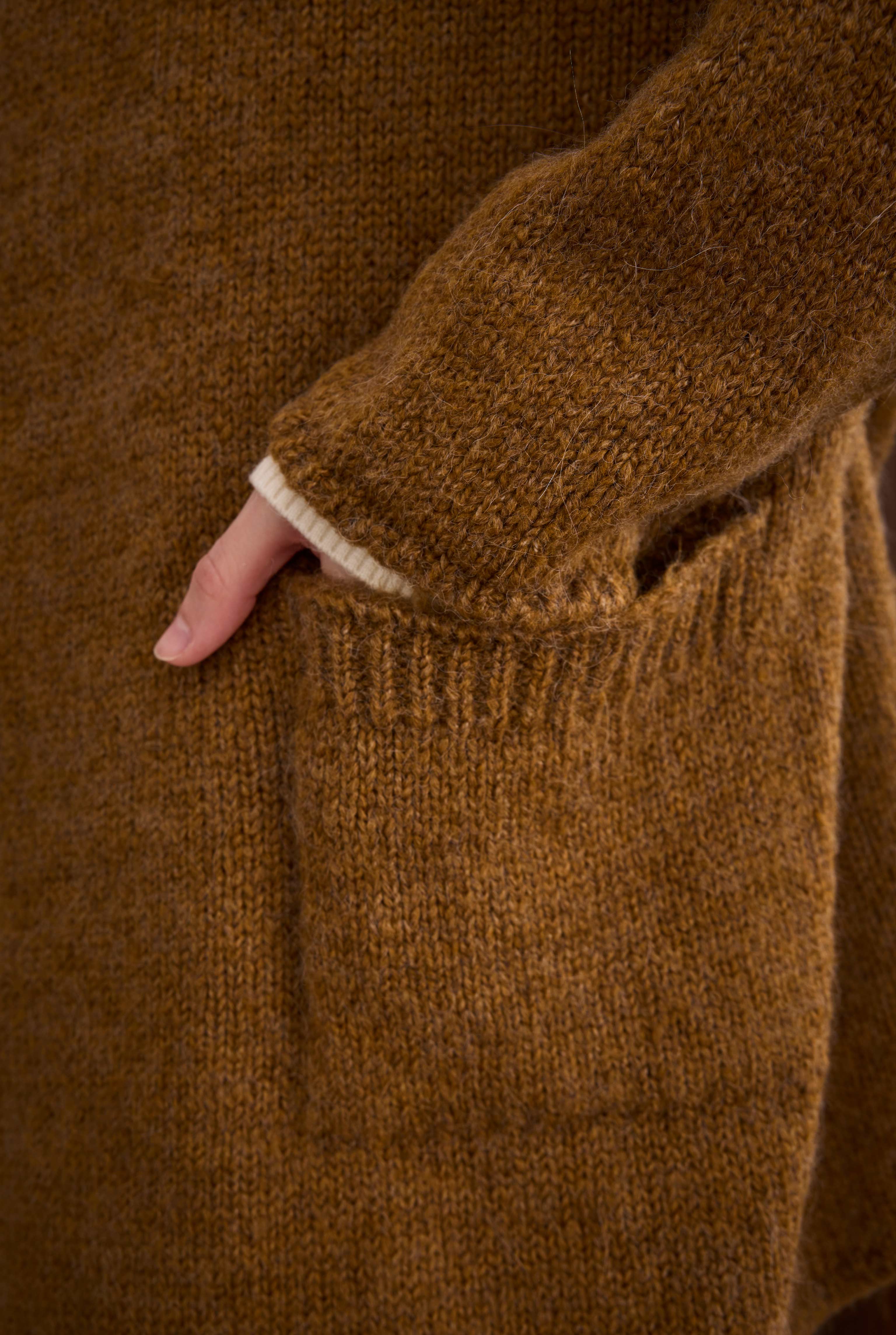Alpaca Cardigan Mustard - 4
