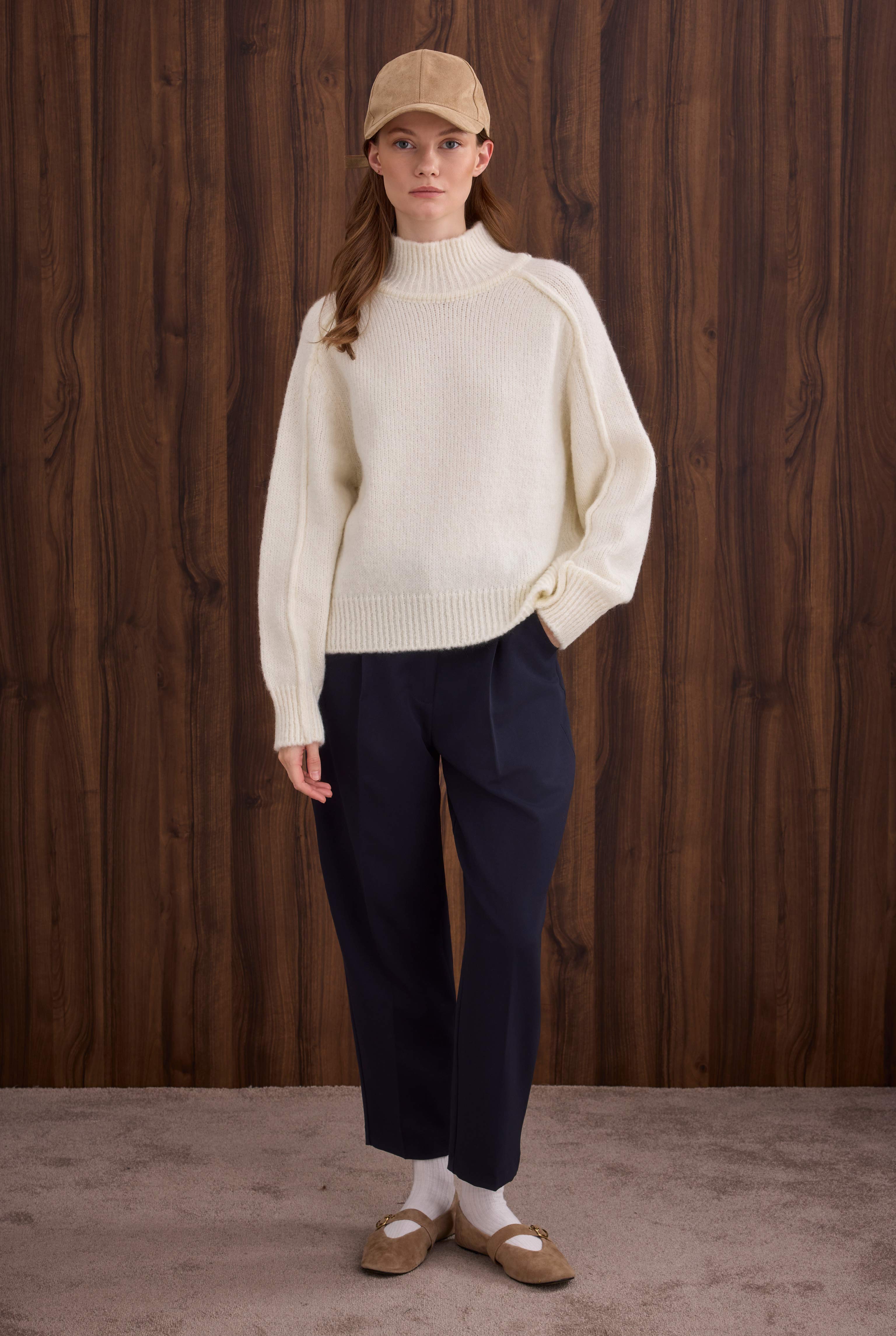 Alpaca Sweater Ecru - 3