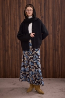 Short Alpaca Cardigan Black 