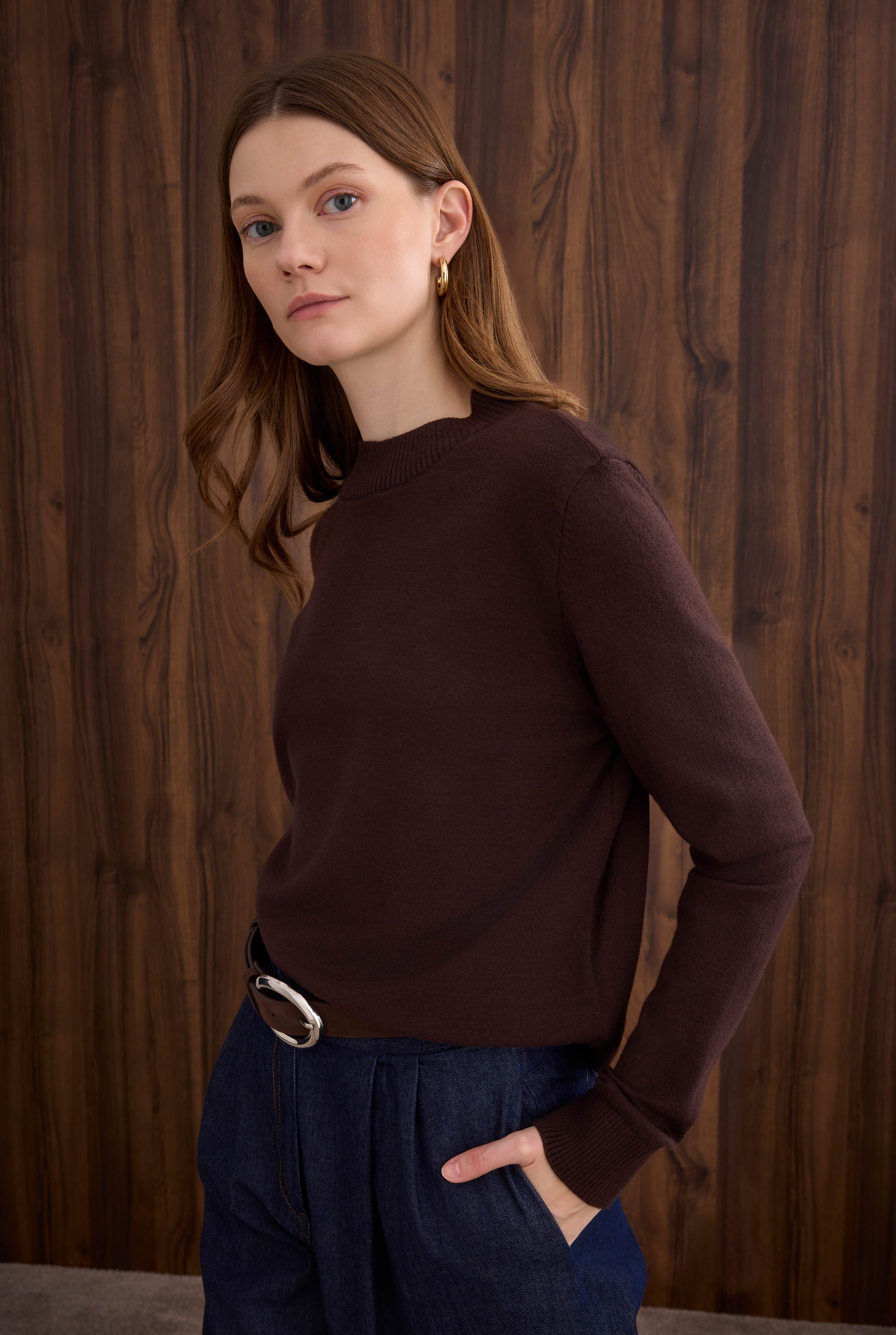 Basic Sweater Brown - 3