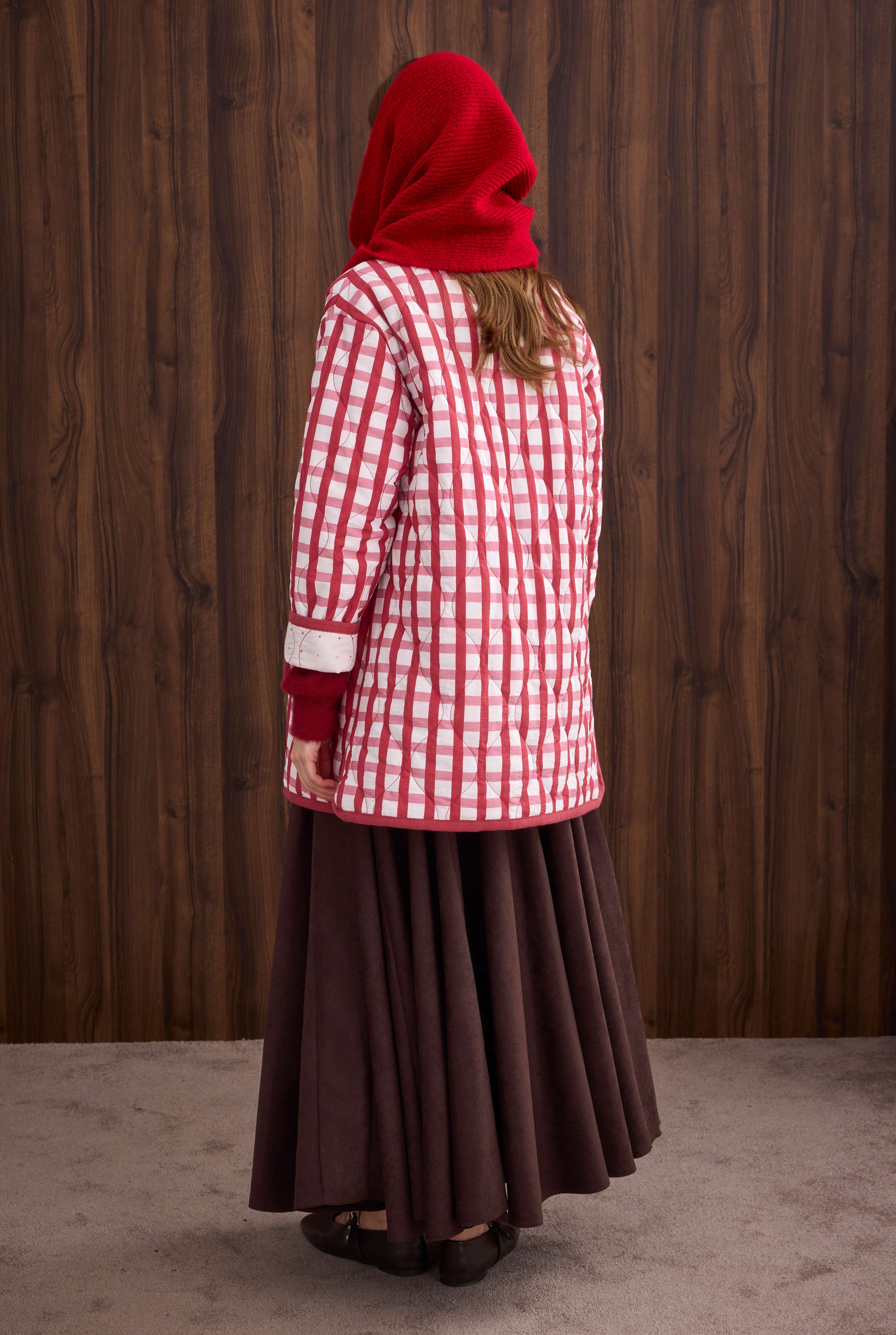 Patterned Quilted Jacket Gingham - 6