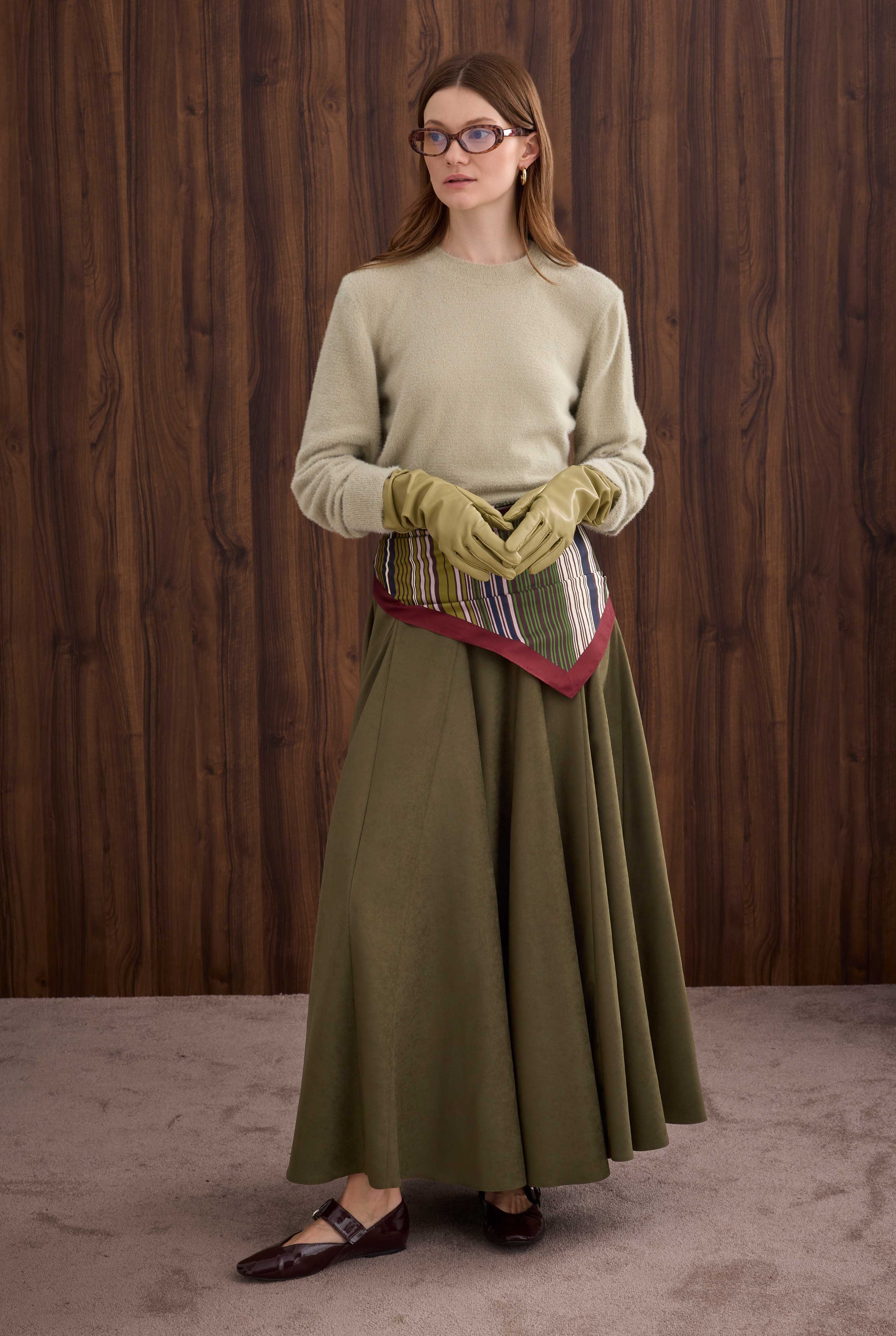 Soft Brushed Basic Sweater Almond Green - 3