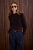 Soft Brushed Basic Sweater Chestnuts 