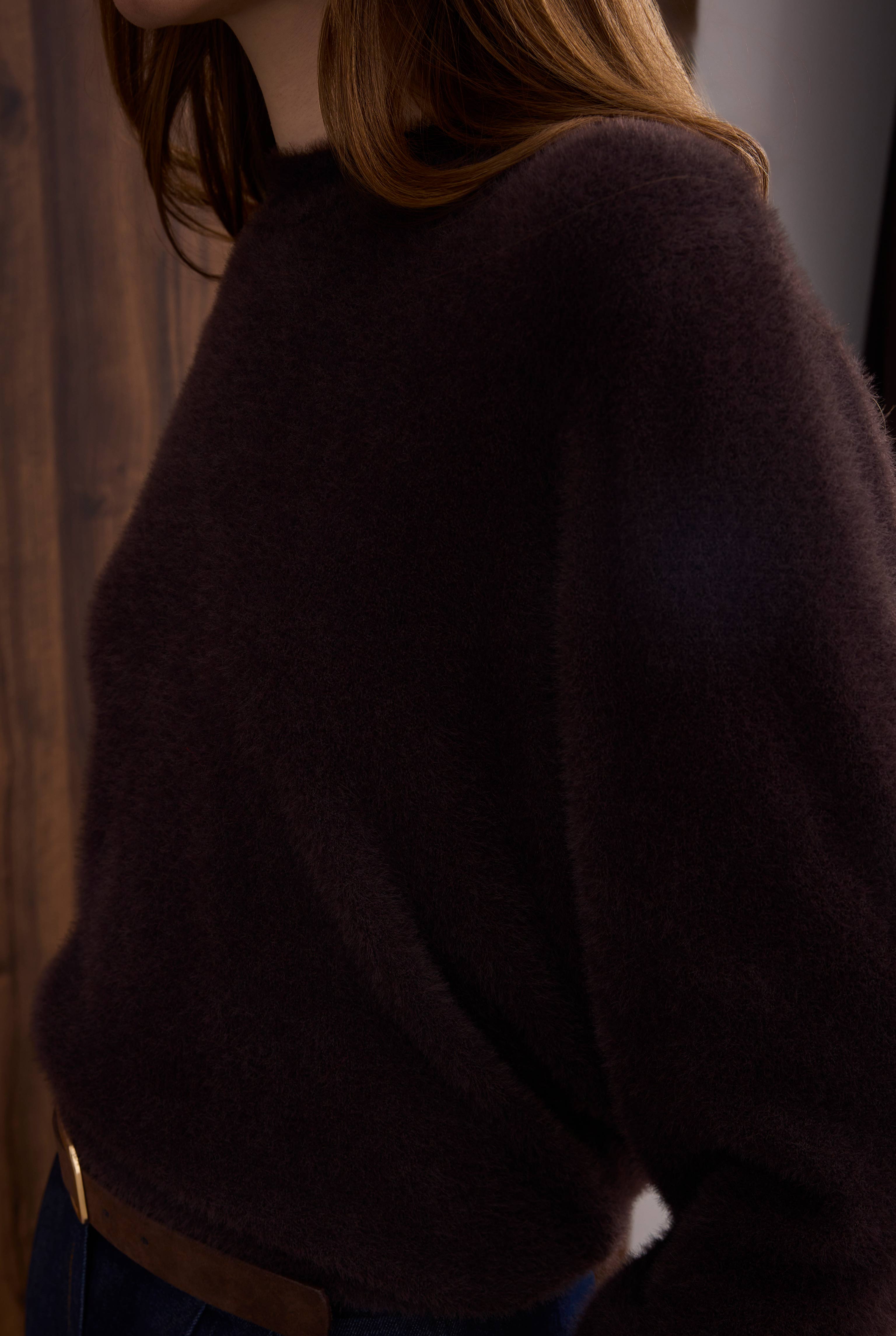 Soft Brushed Basic Sweater Chestnuts - 3