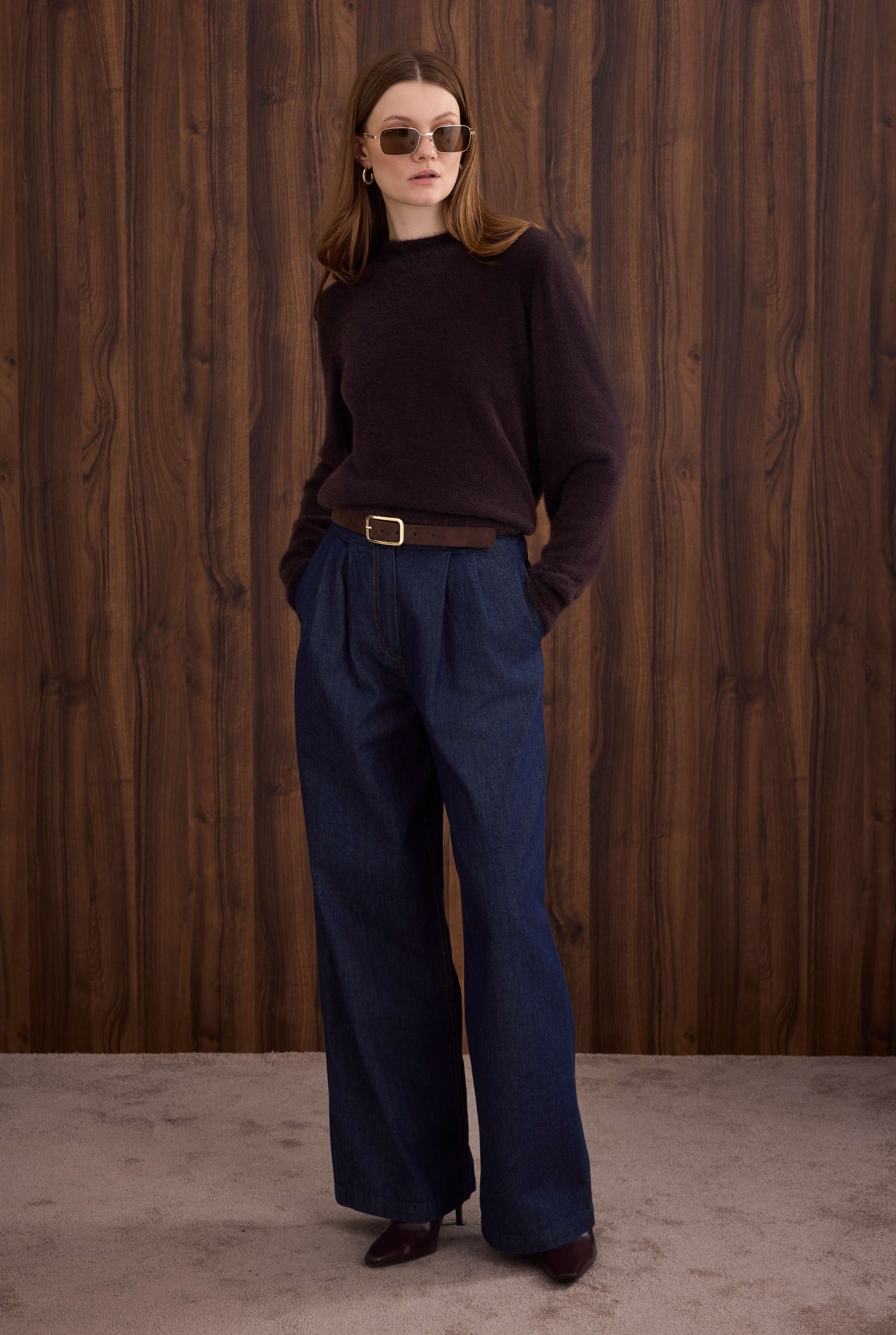 Soft Brushed Basic Sweater Chestnuts - 2
