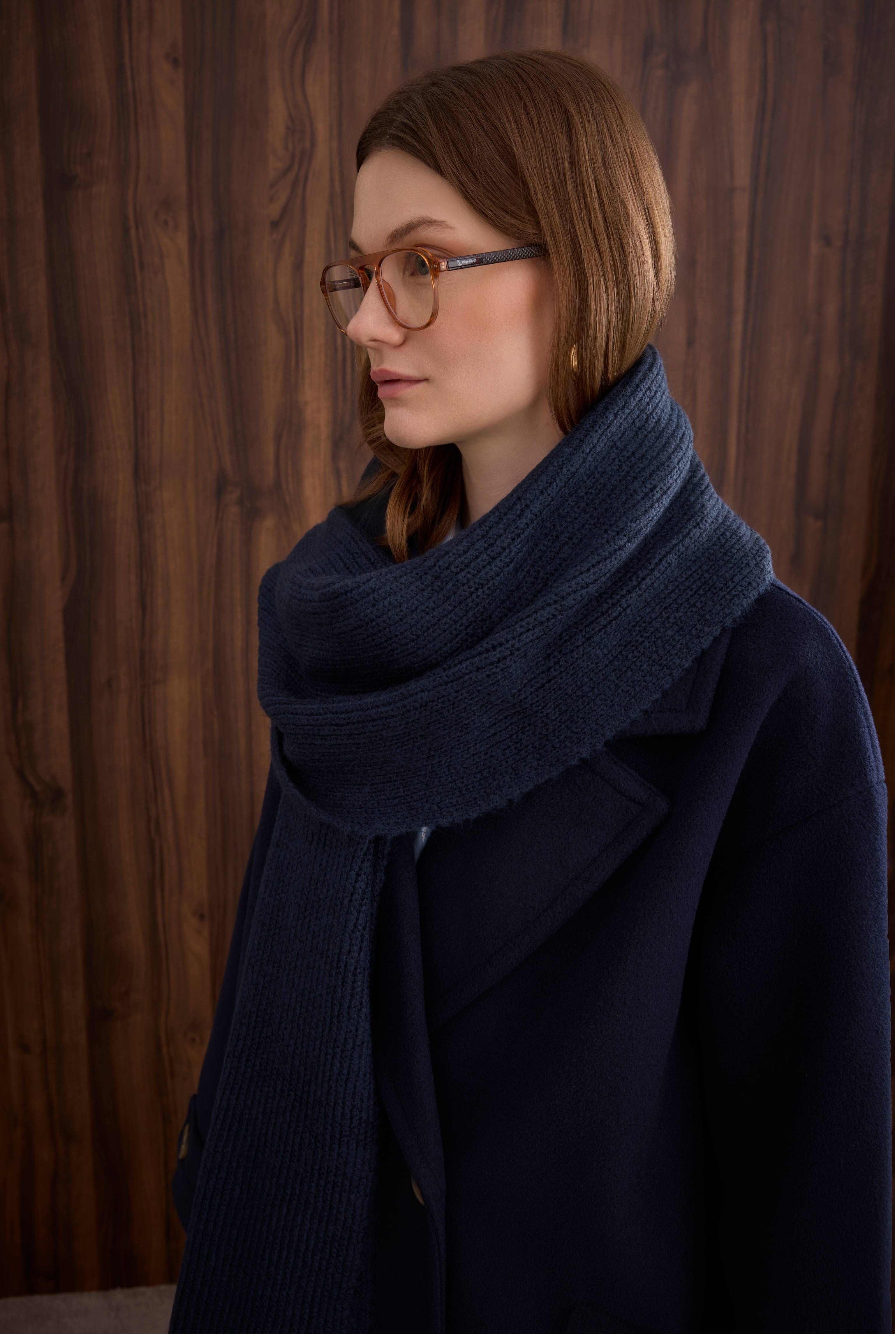 Knitted Kerchief Navy Blue - 7
