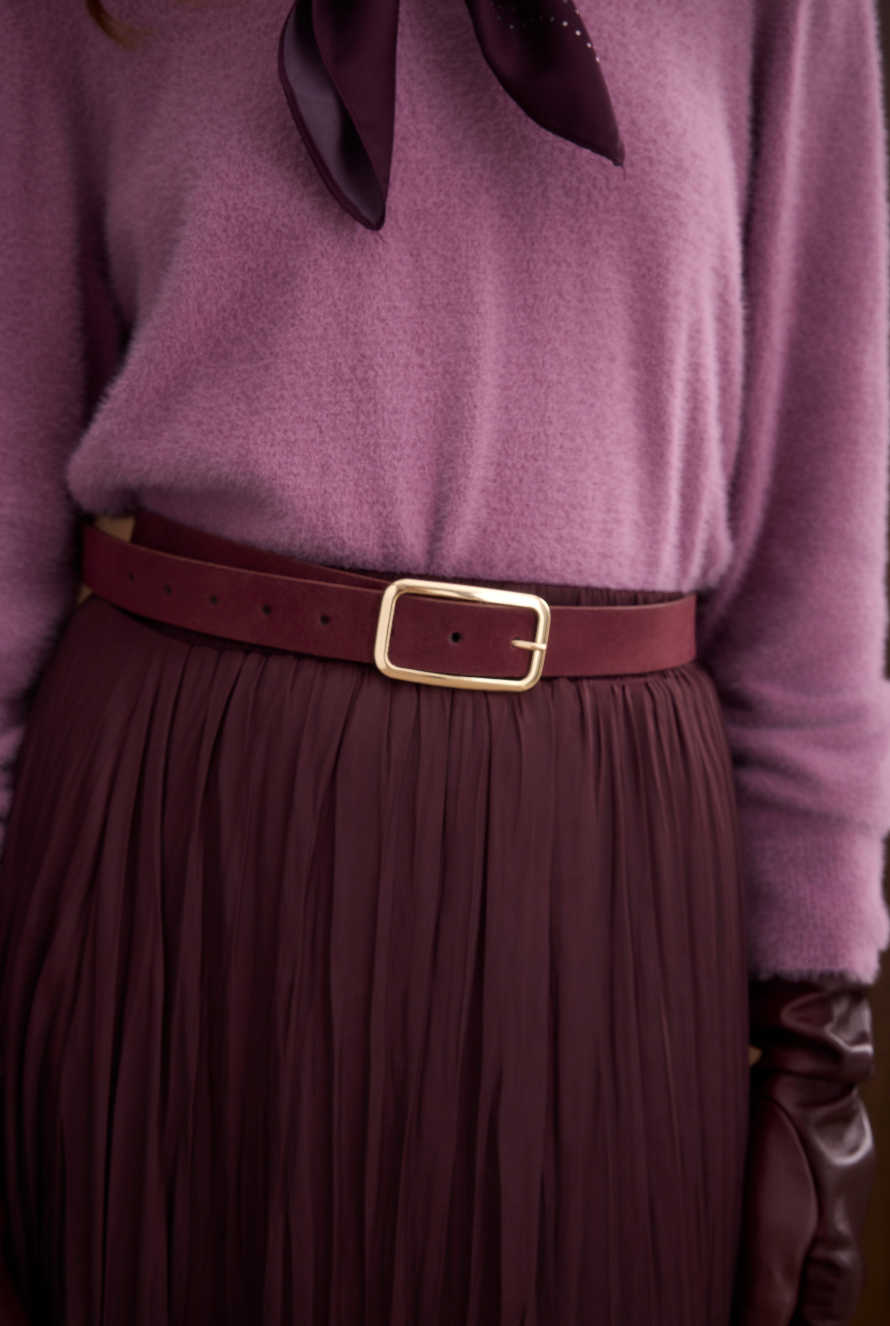 Soft Brushed Basic Sweater Violet - 3