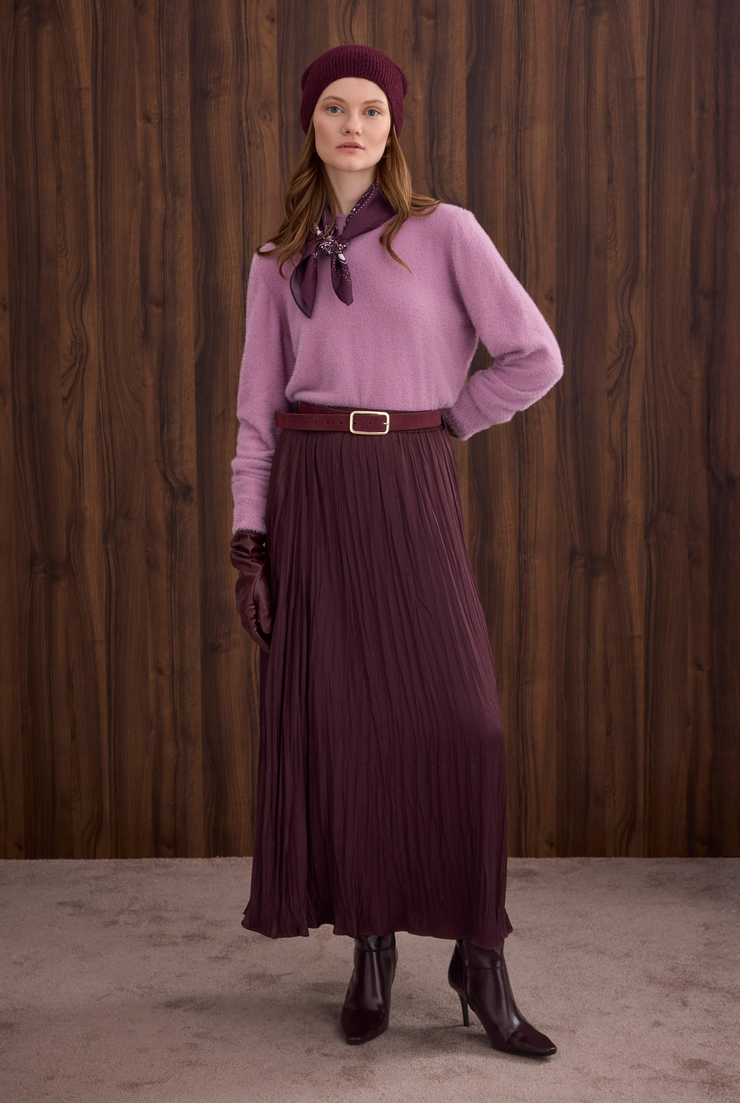 Soft Brushed Basic Sweater Violet - 5