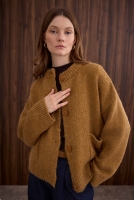 Short Alpaca Cardigan Mustard 