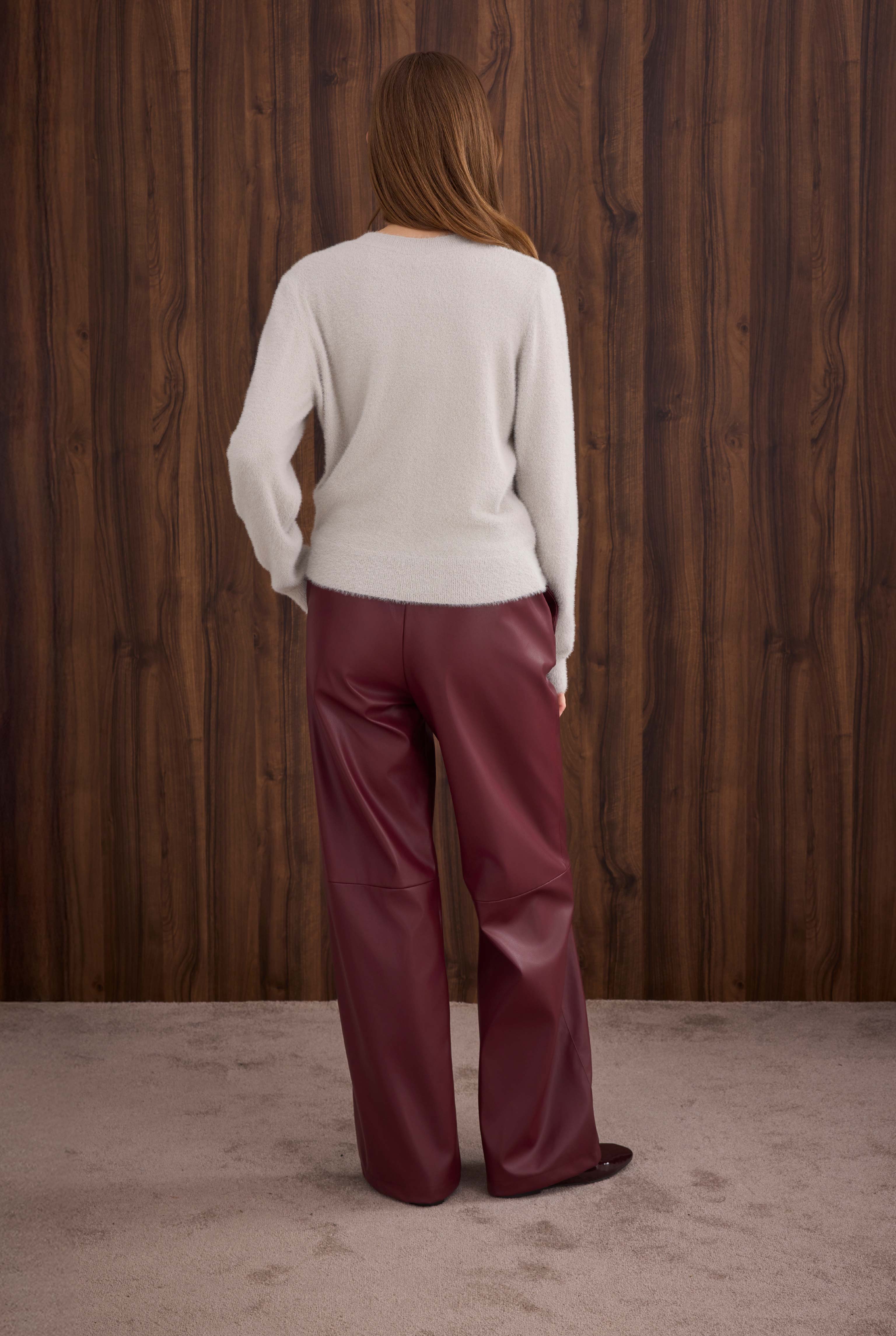 Soft Brushed Basic Sweater Fume - 4