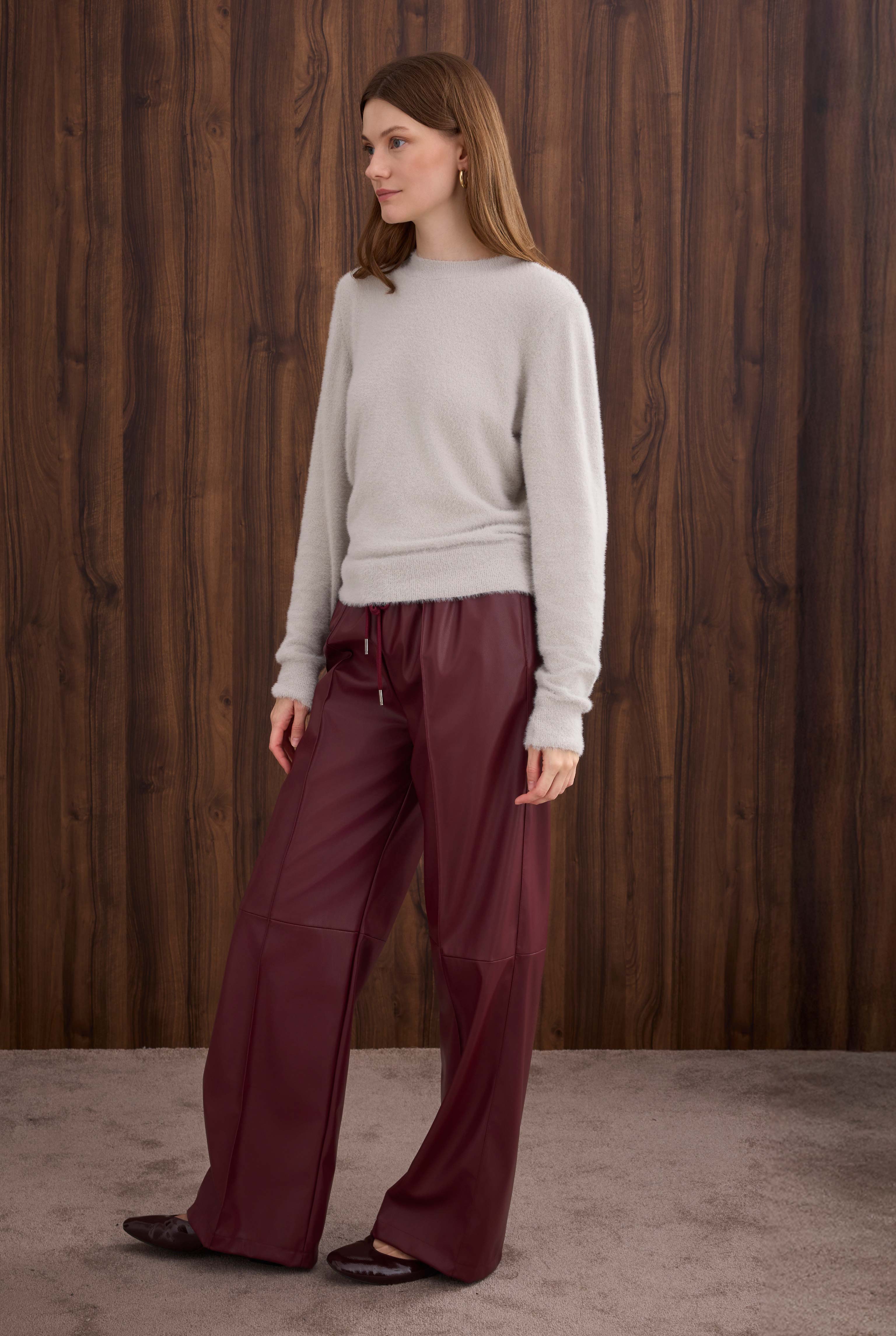 Soft Brushed Basic Sweater Fume - 5