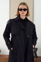 Long Classic Trenchcoat Black 