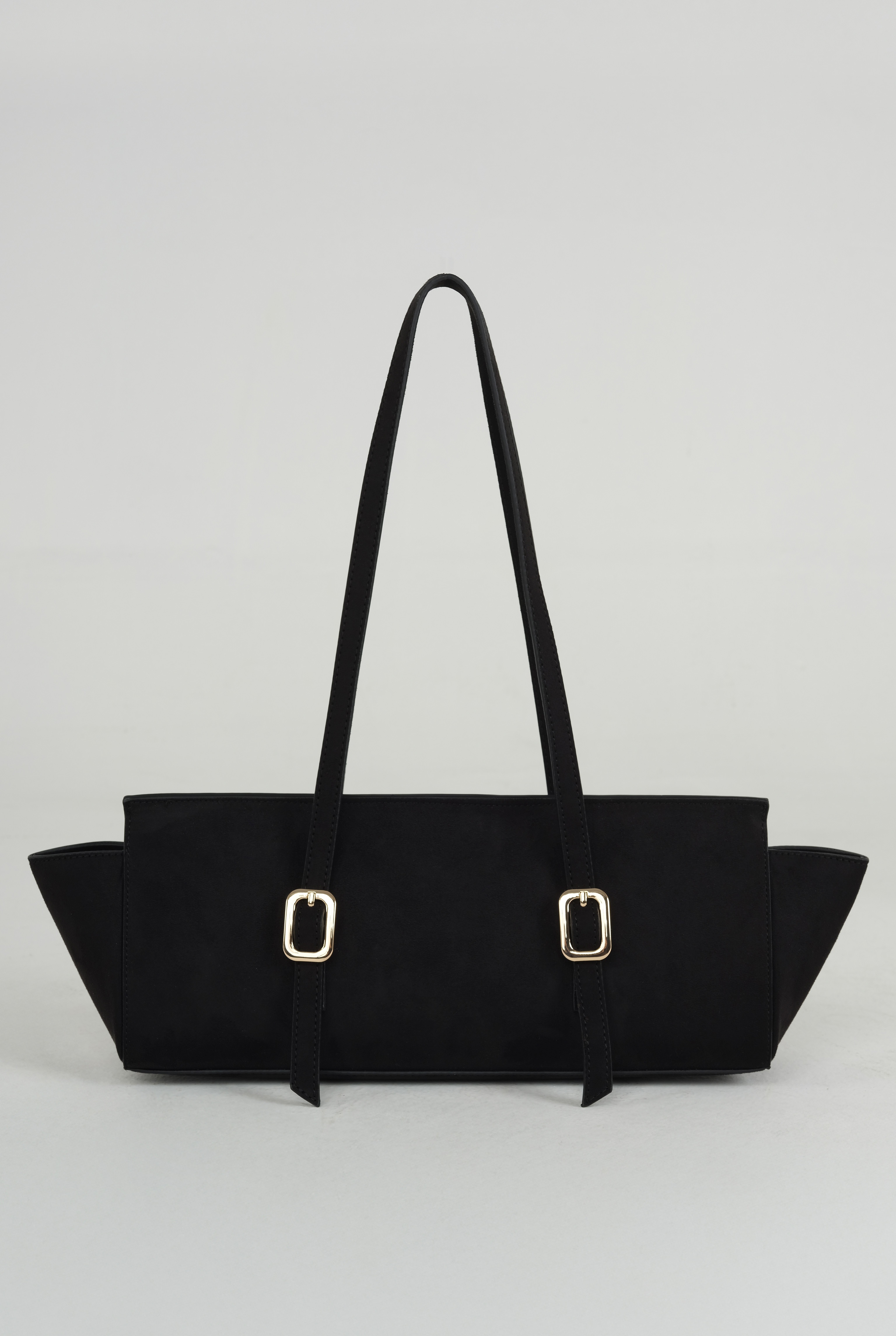 Suede Baguette Bag Black - 10
