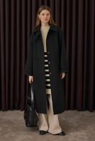 Collar Detailed Coat Black 