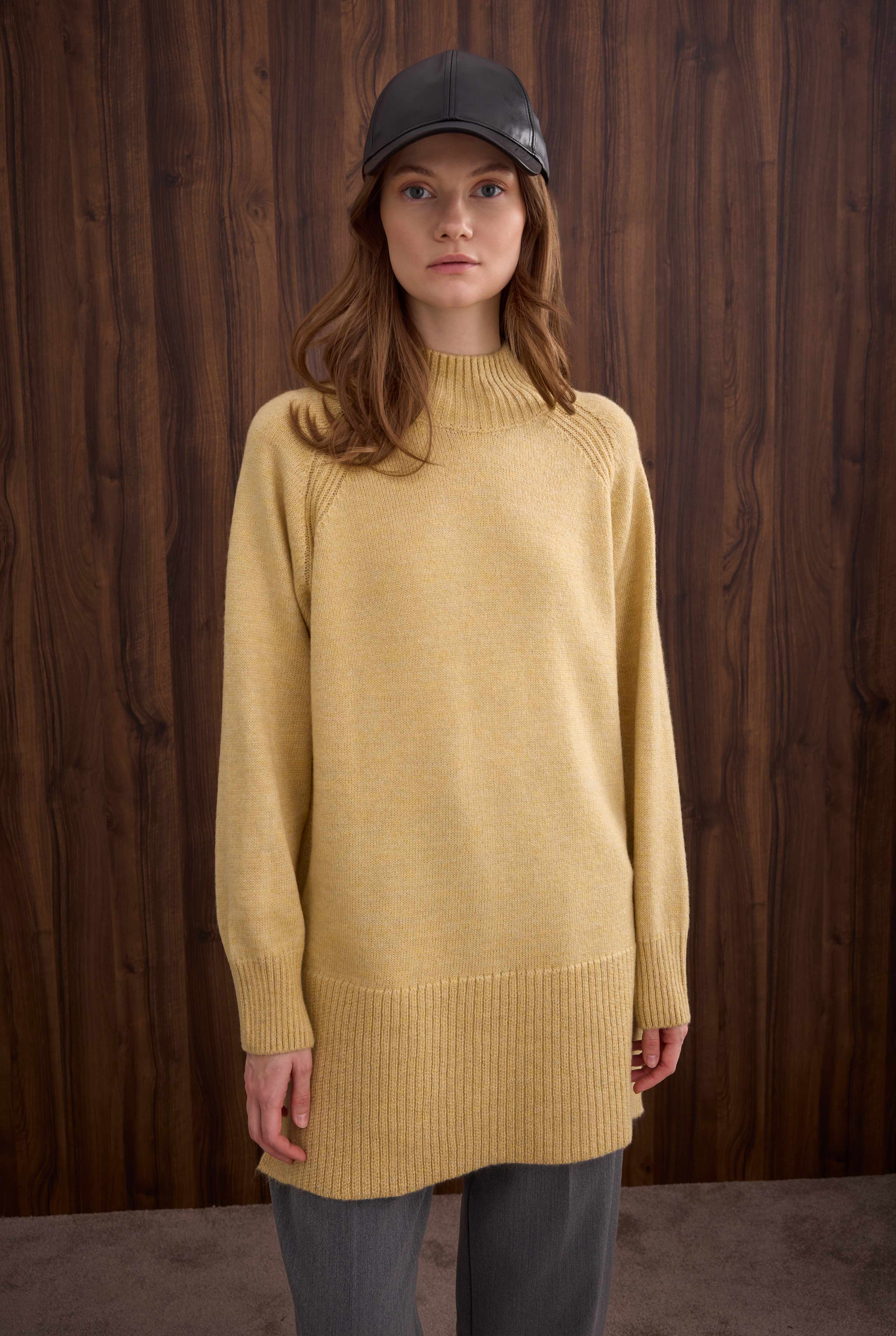 Basic Turtleneck Sweater Butter Yellow - 3