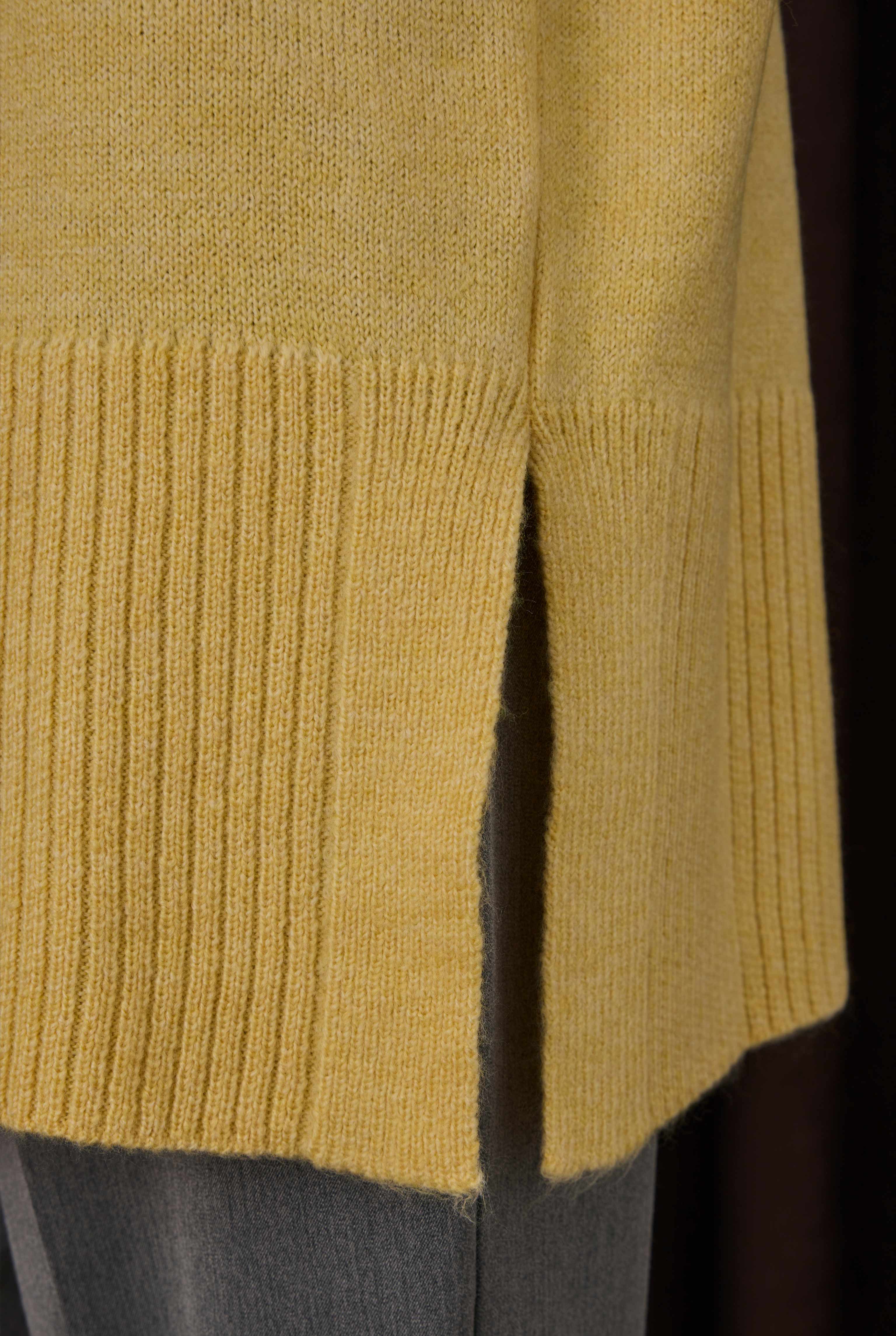 Balıkçı Yaka Basic Kazak Soft Sarı - 5