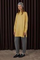 Balıkçı Yaka Basic Kazak Soft Sarı 