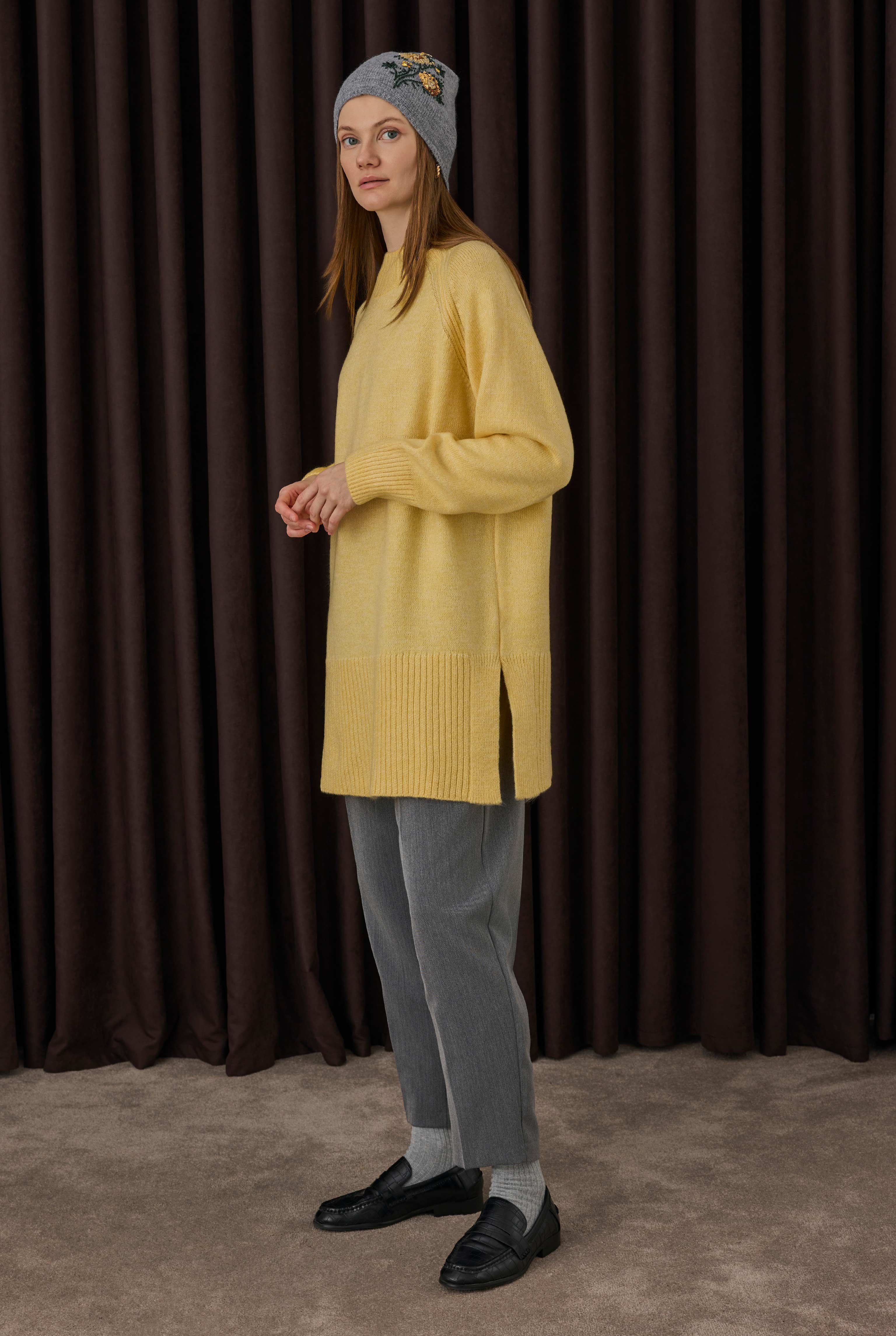 Balıkçı Yaka Basic Kazak Soft Sarı - 2