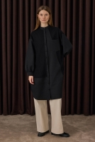 Velvet Trimmed Shirt Black 
