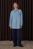 Bowtie Collar Shirt Baby Blue 