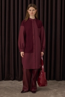 Velvet Trimmed Shirt Bordeaux 