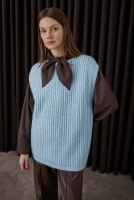 Crewneck Sweater Vest Ice Blue 