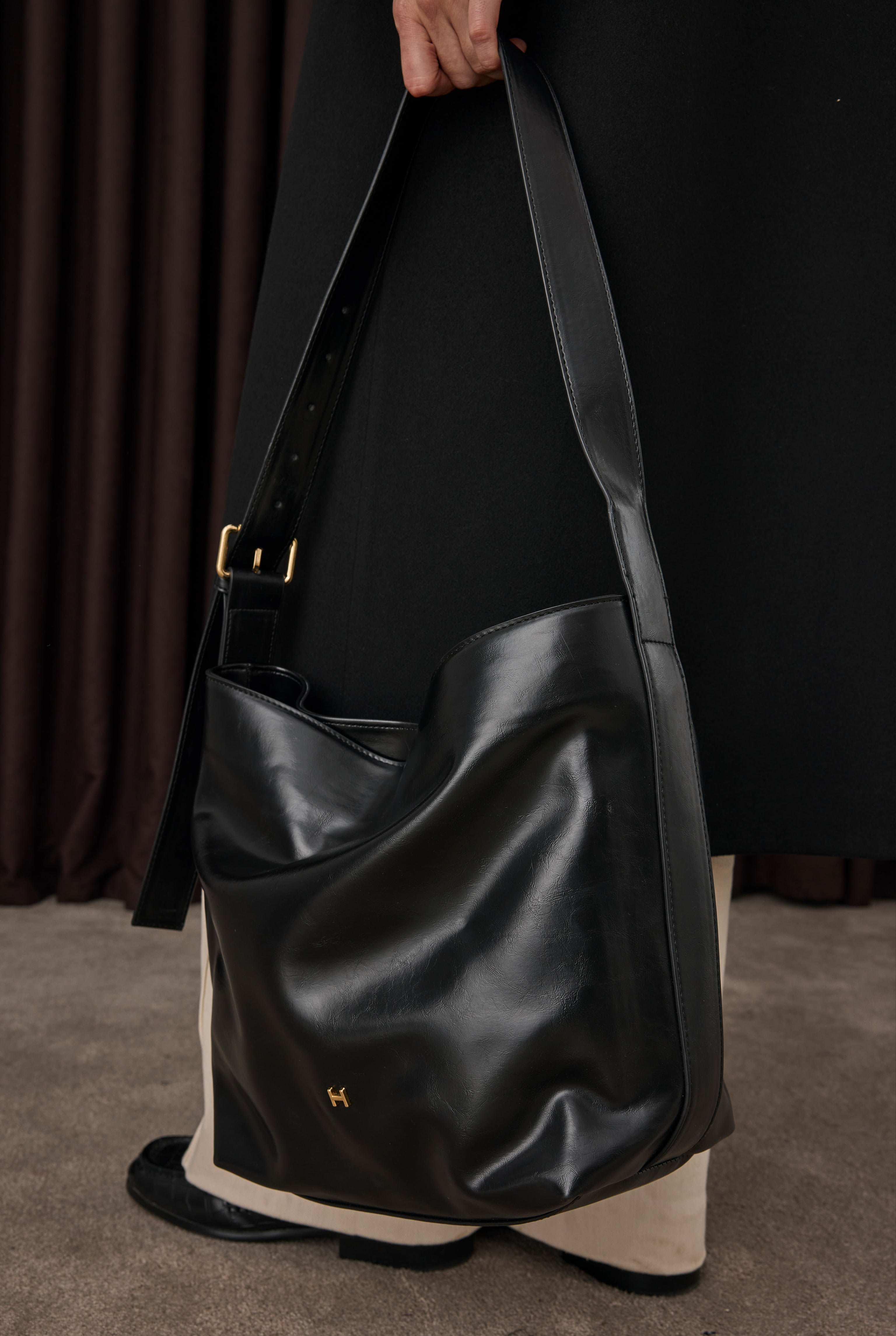 Leather Tote Bag Black - 2