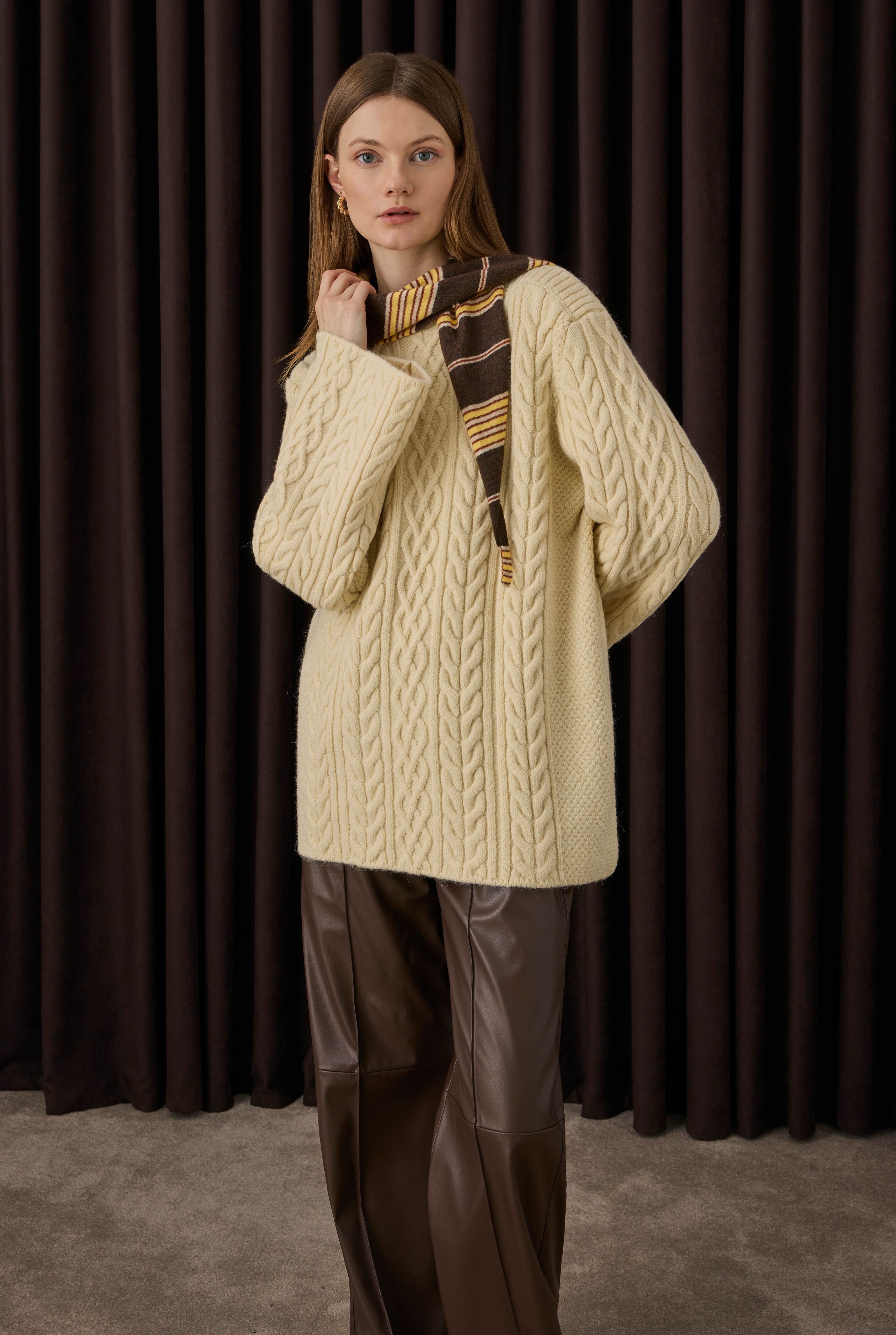 Cable-knit Sweater Butter Yellow - 2