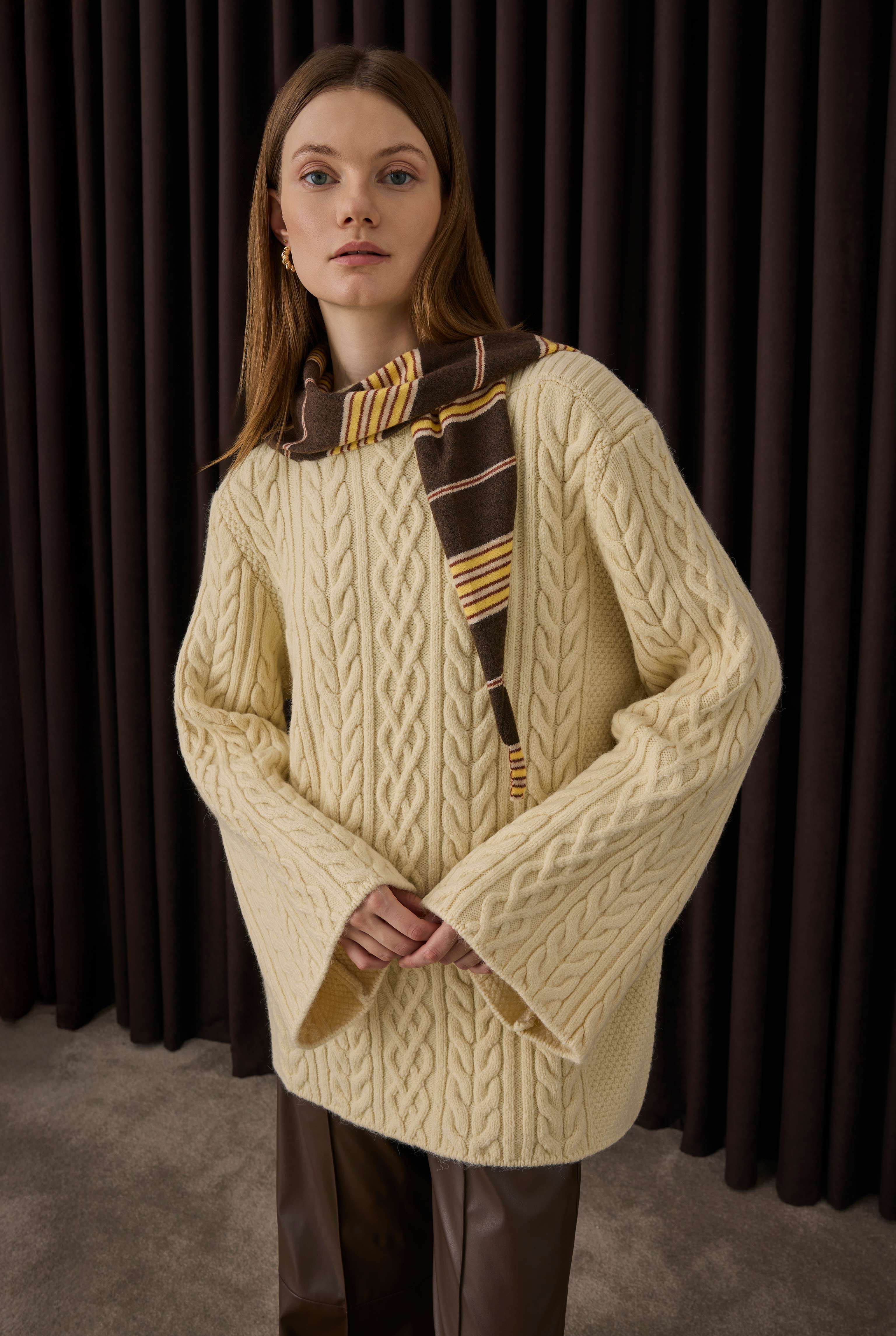 Cable-knit Sweater Butter Yellow - 3