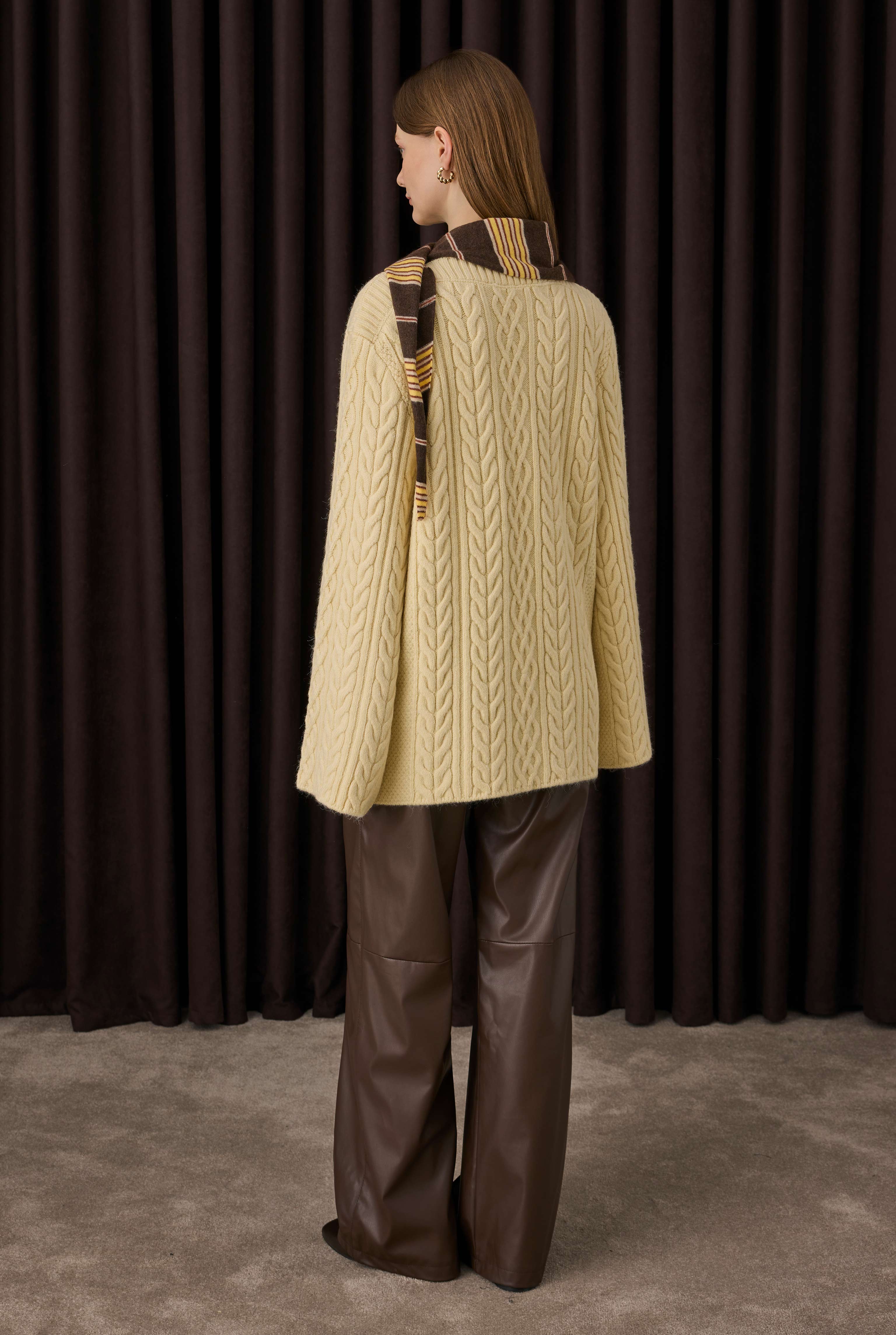 Cable-knit Sweater Butter Yellow - 4