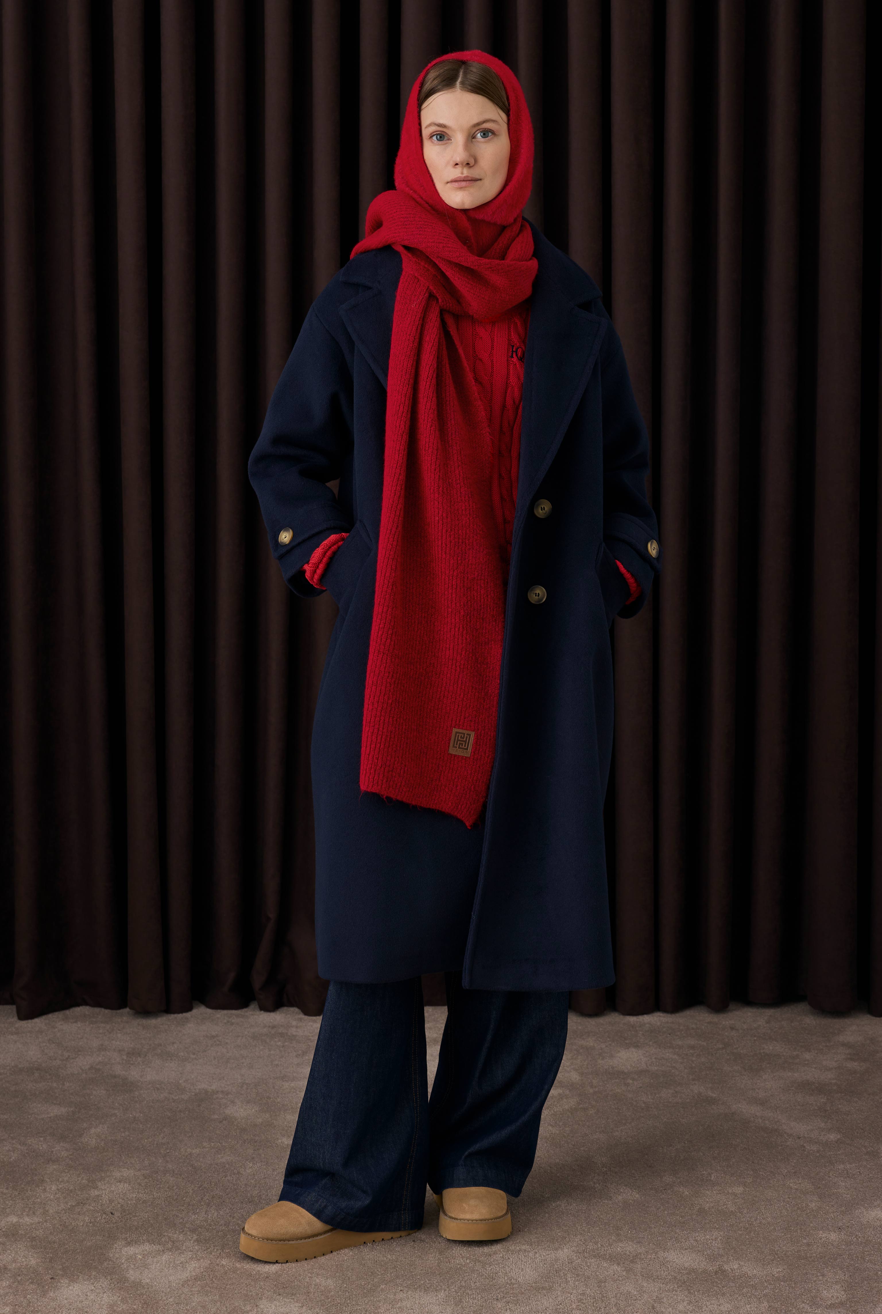 Knitted Kerchief Red - 3