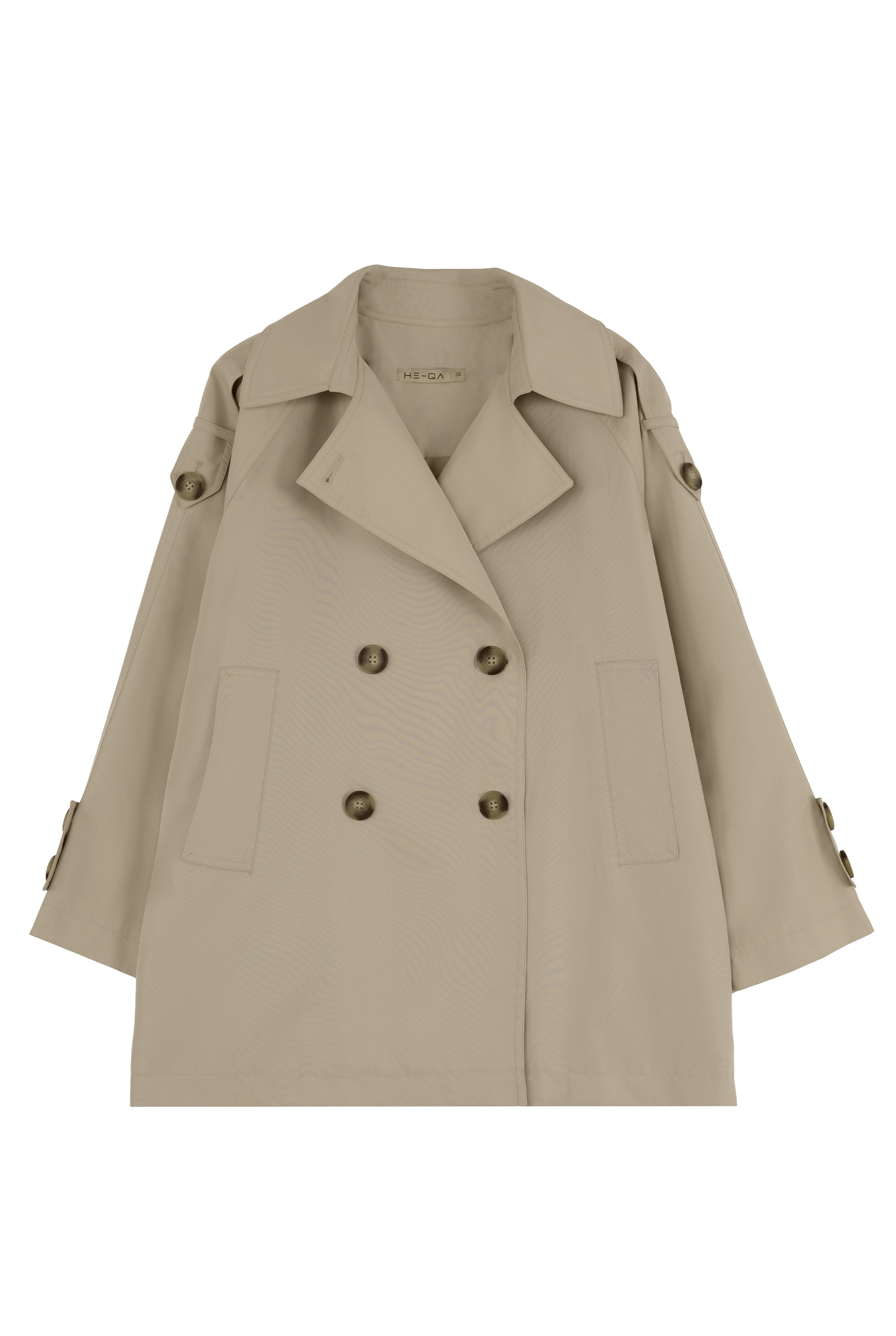 Double Breasted Trenchcoat Sage Green - 8