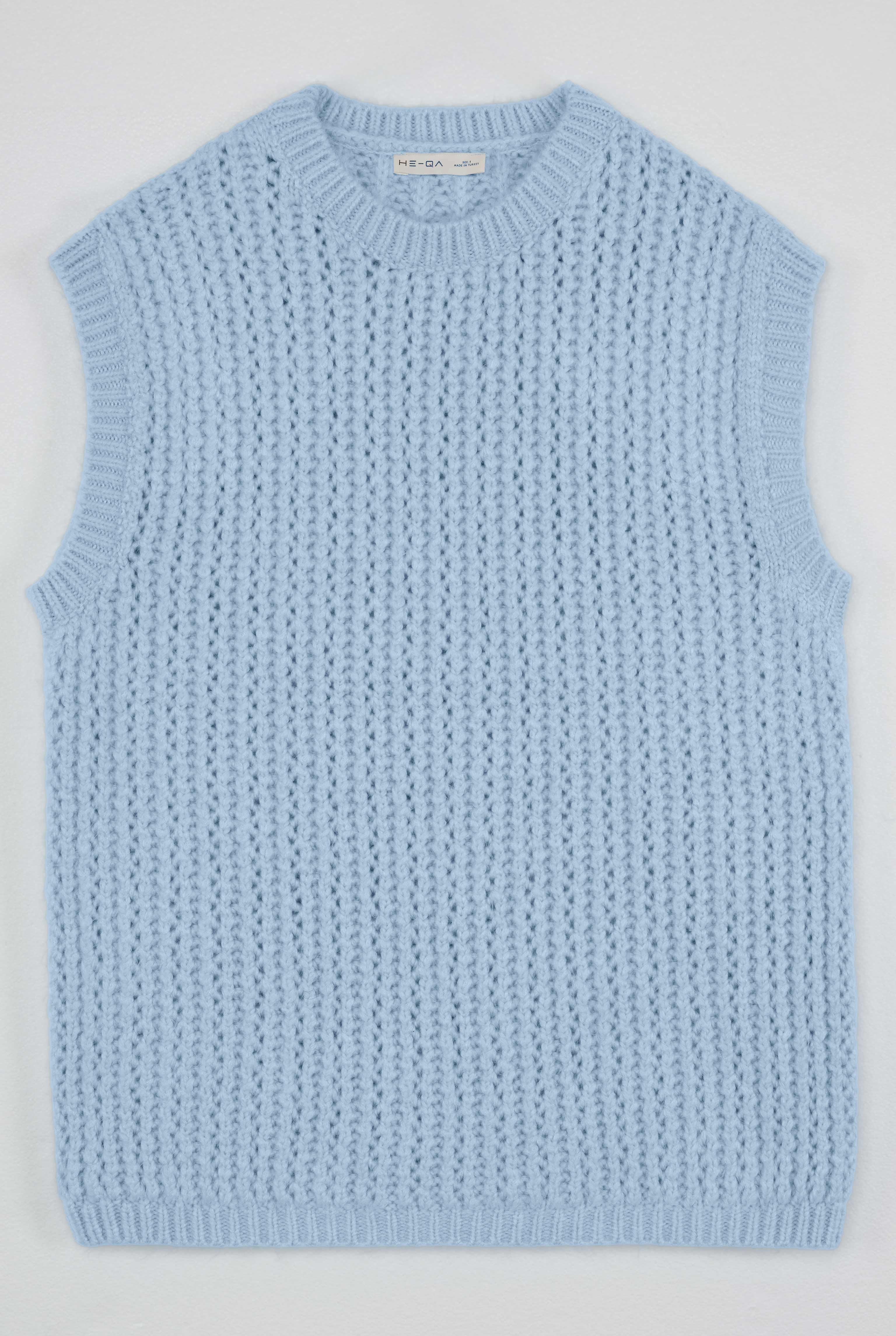 Crewneck Sweater Vest Ice Blue - 9