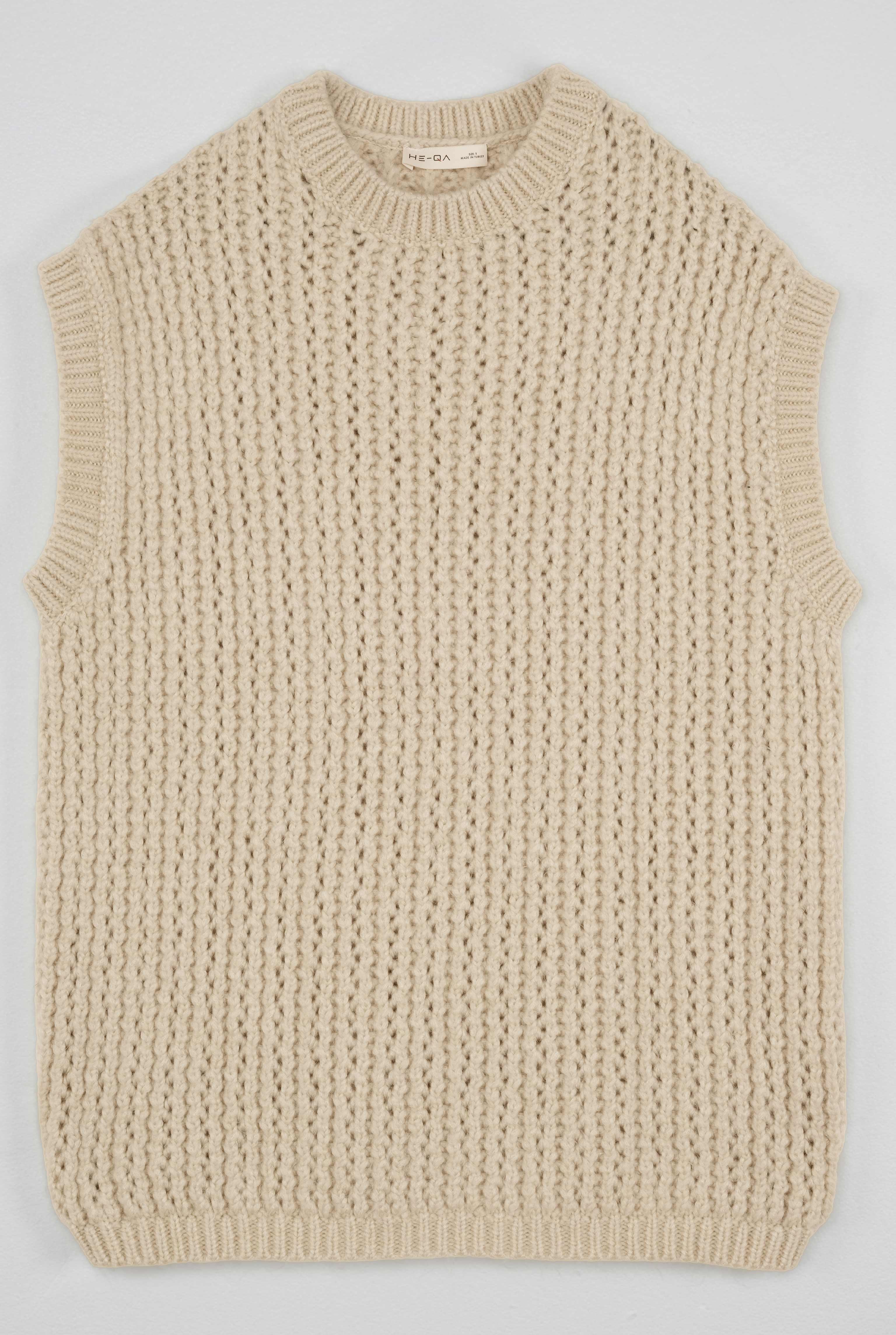Crewneck Sweater Vest Bone - 12
