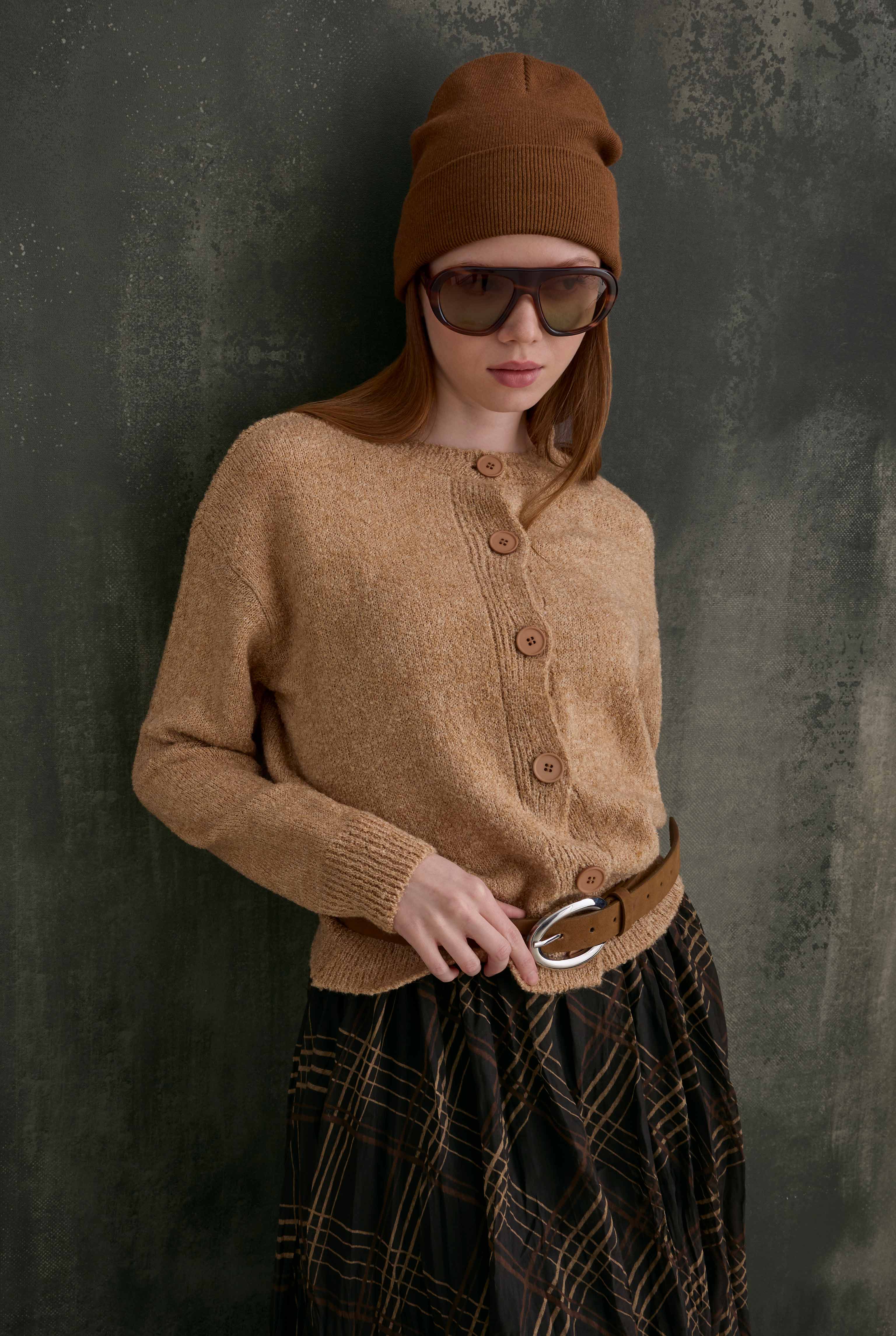 Boucle Cardigan Milky Brown - 3