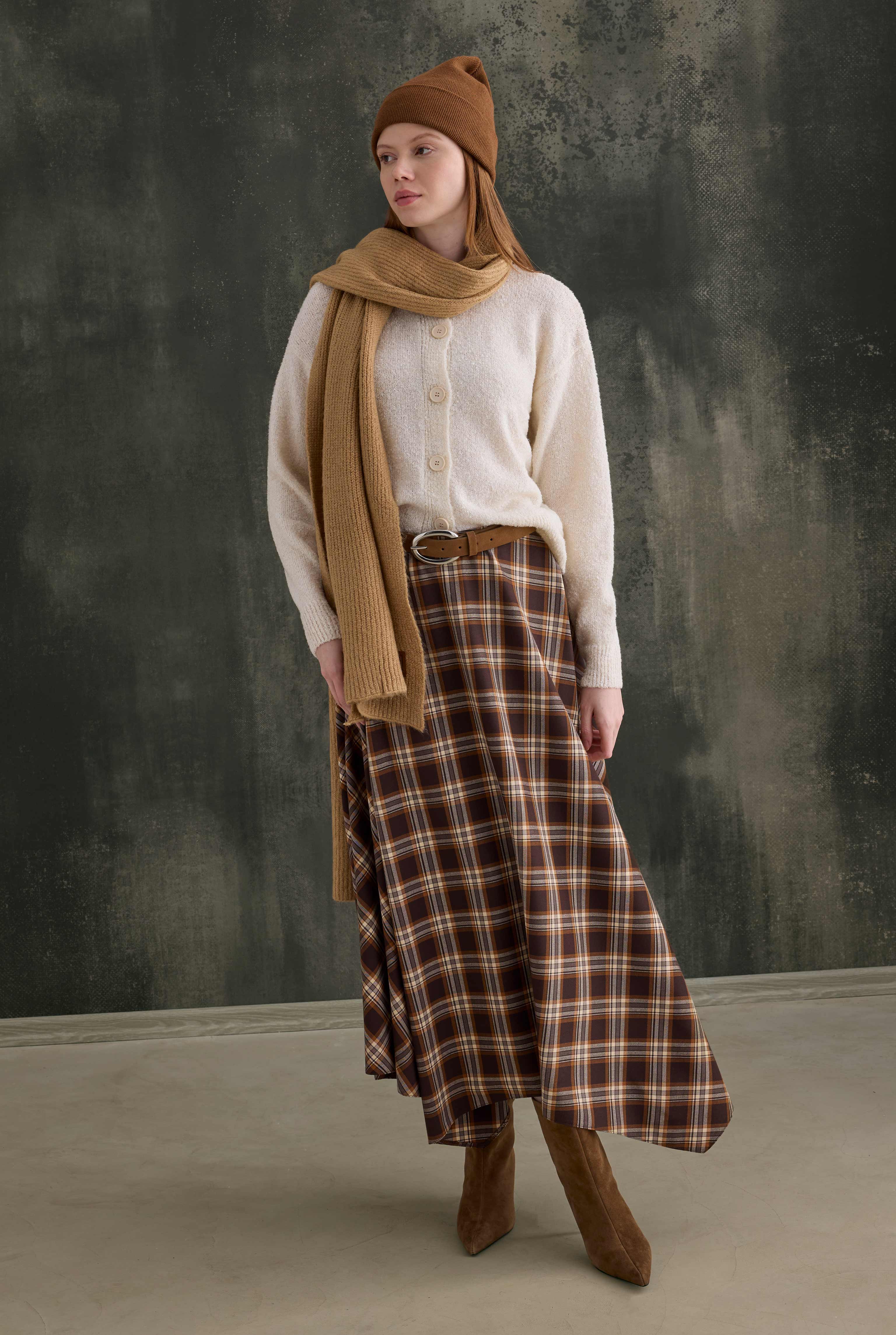 Boucle Cardigan Bone - 1